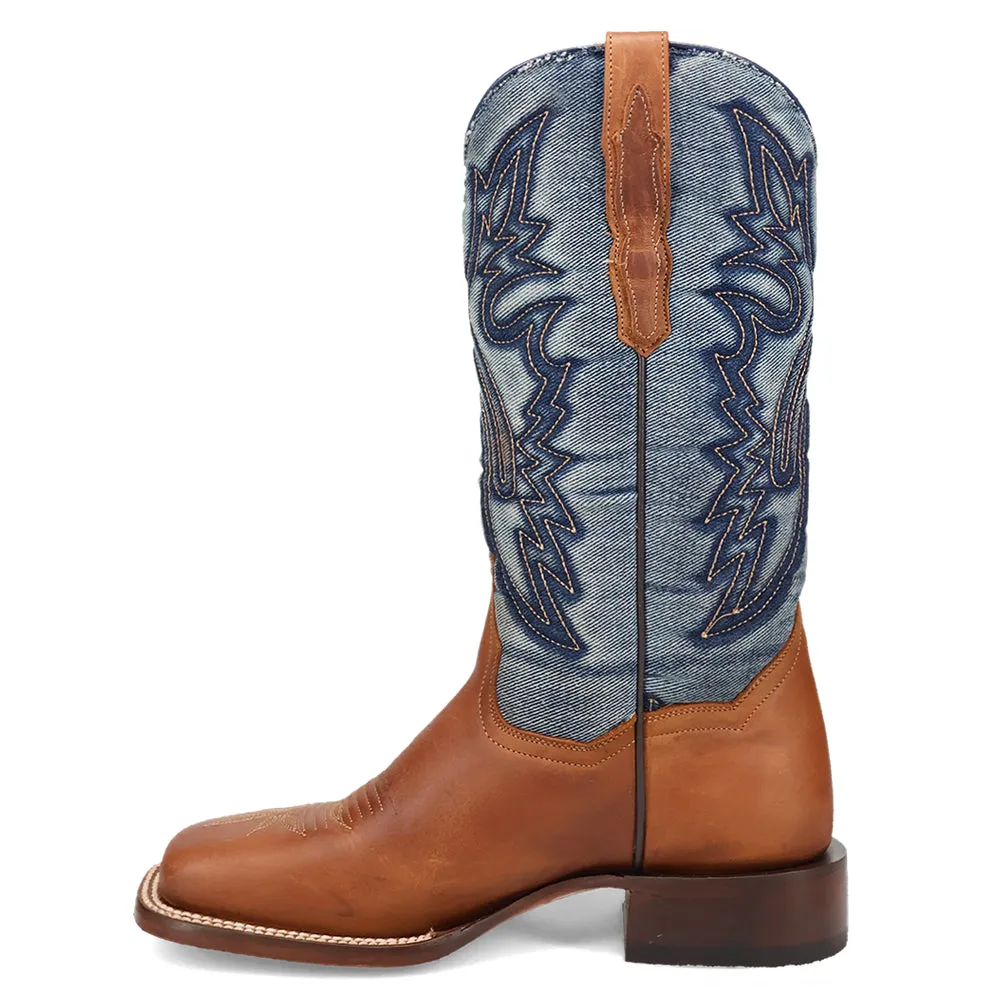 Ellie Embroidery Square Toe Cowboy Boots