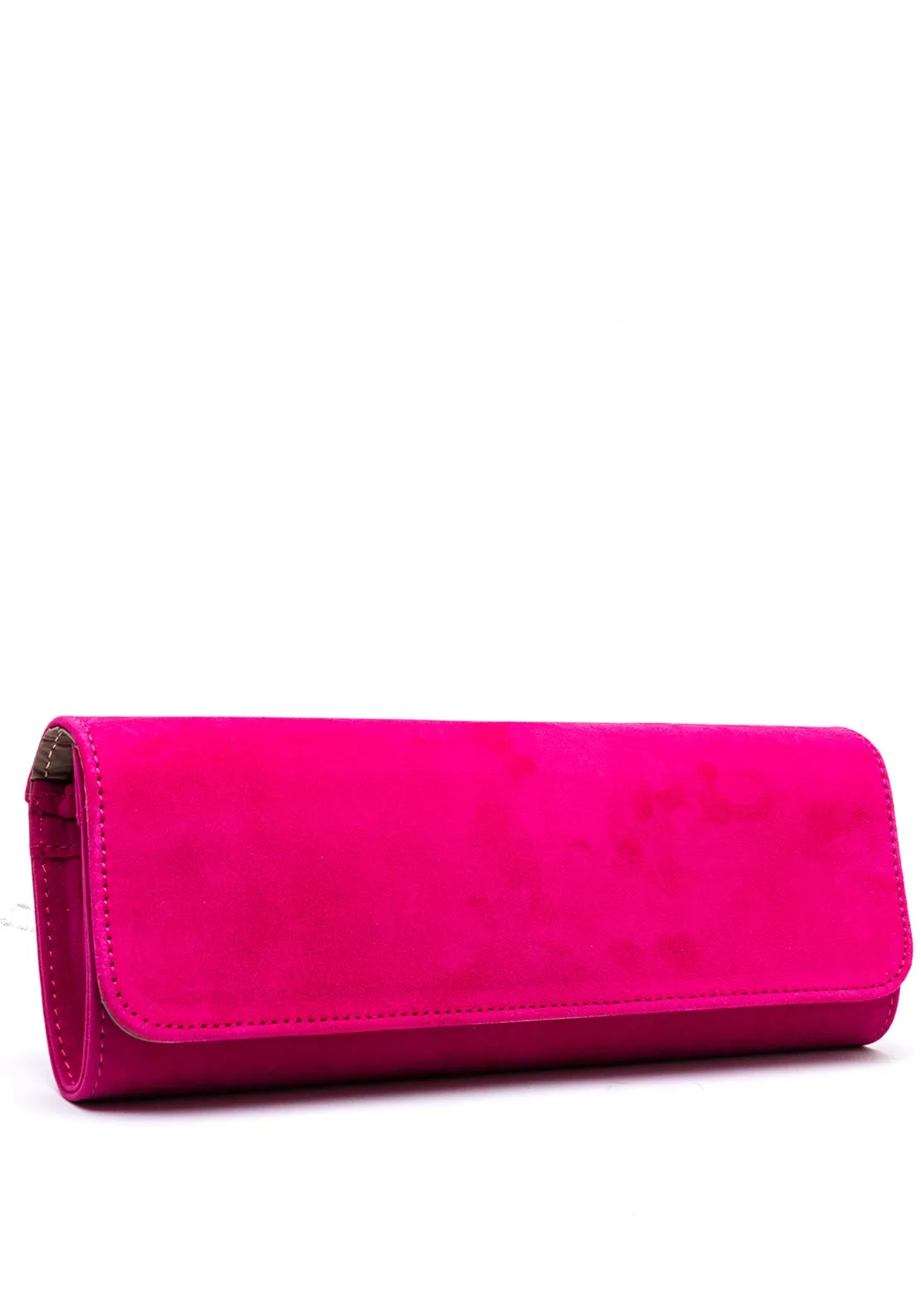 Emis Suede Clutch Bag, Pink