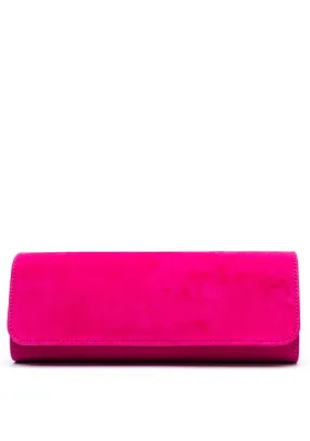 Emis Suede Clutch Bag, Pink