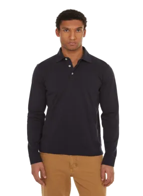 FACONNABLE  Long-sleeved polo shirt - Blue