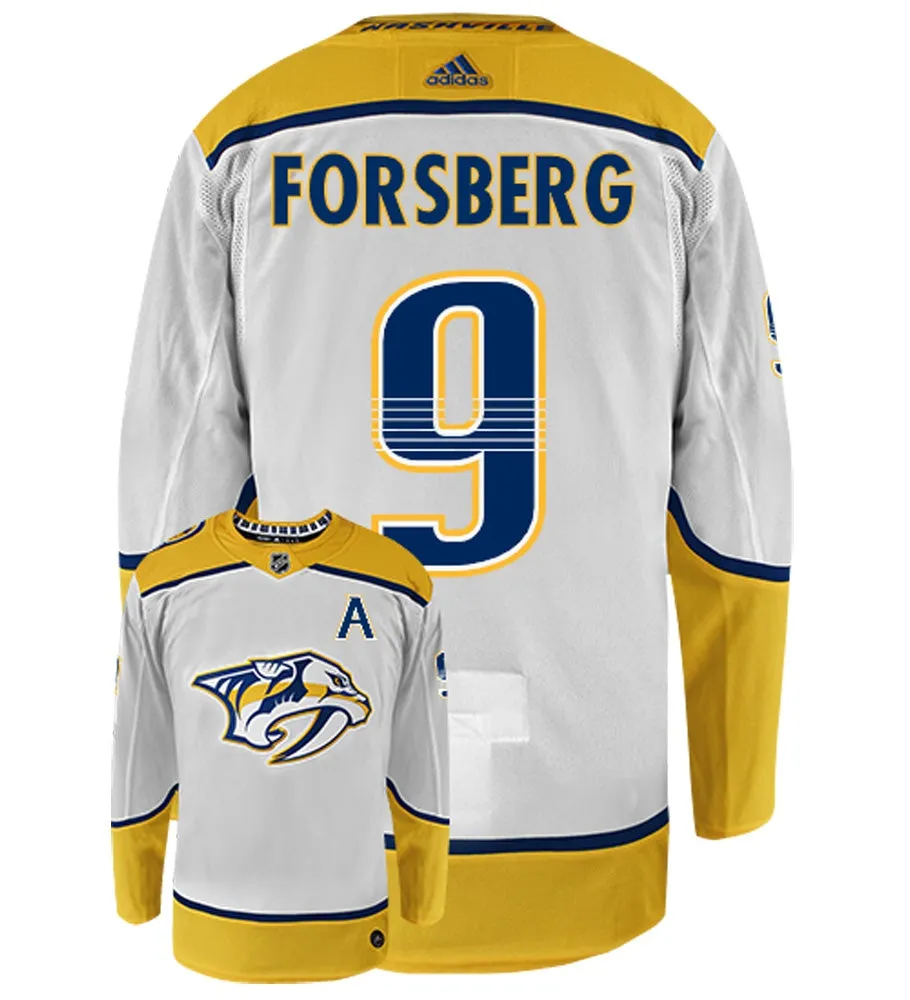 Filip Forsberg Nashville Predators Adidas Authentic Away NHL Hockey Jersey     