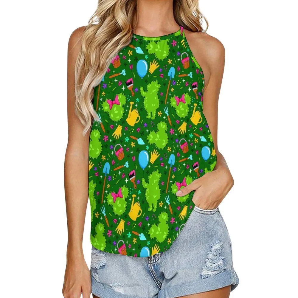 Flower And Garden Women's Round-Neck Vest Tank Top