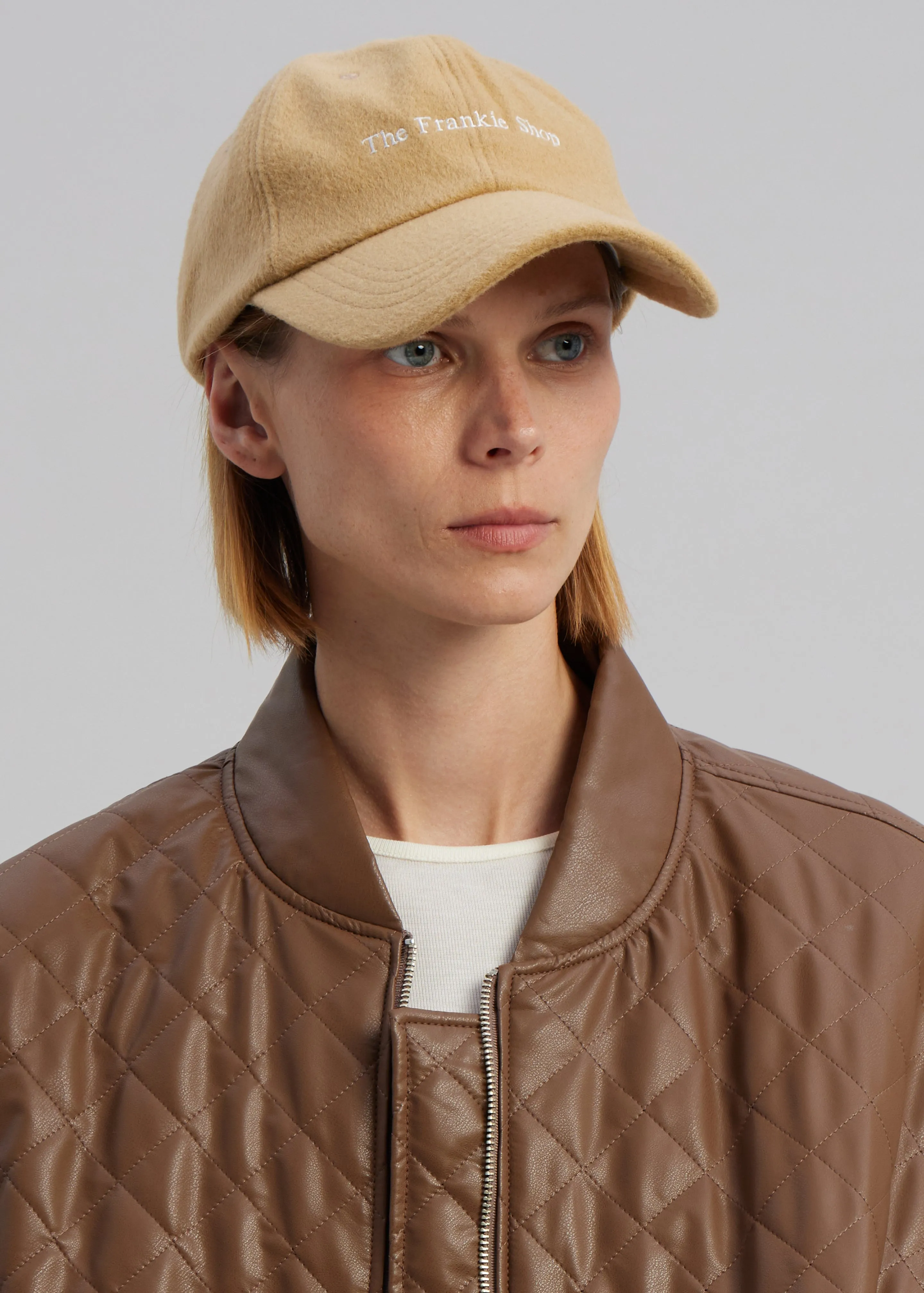 Frankie Wool Baseball Cap - Caramel