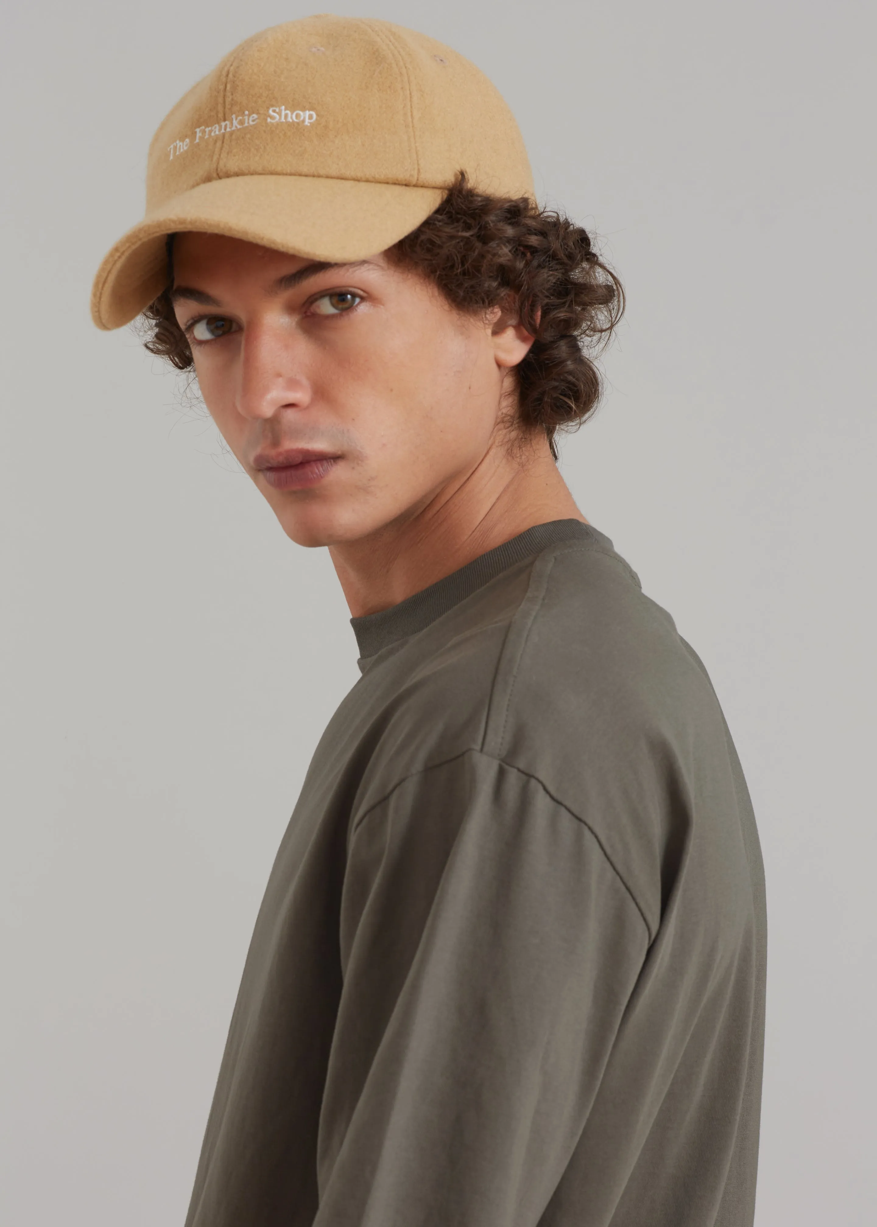 Frankie Wool Baseball Cap - Caramel