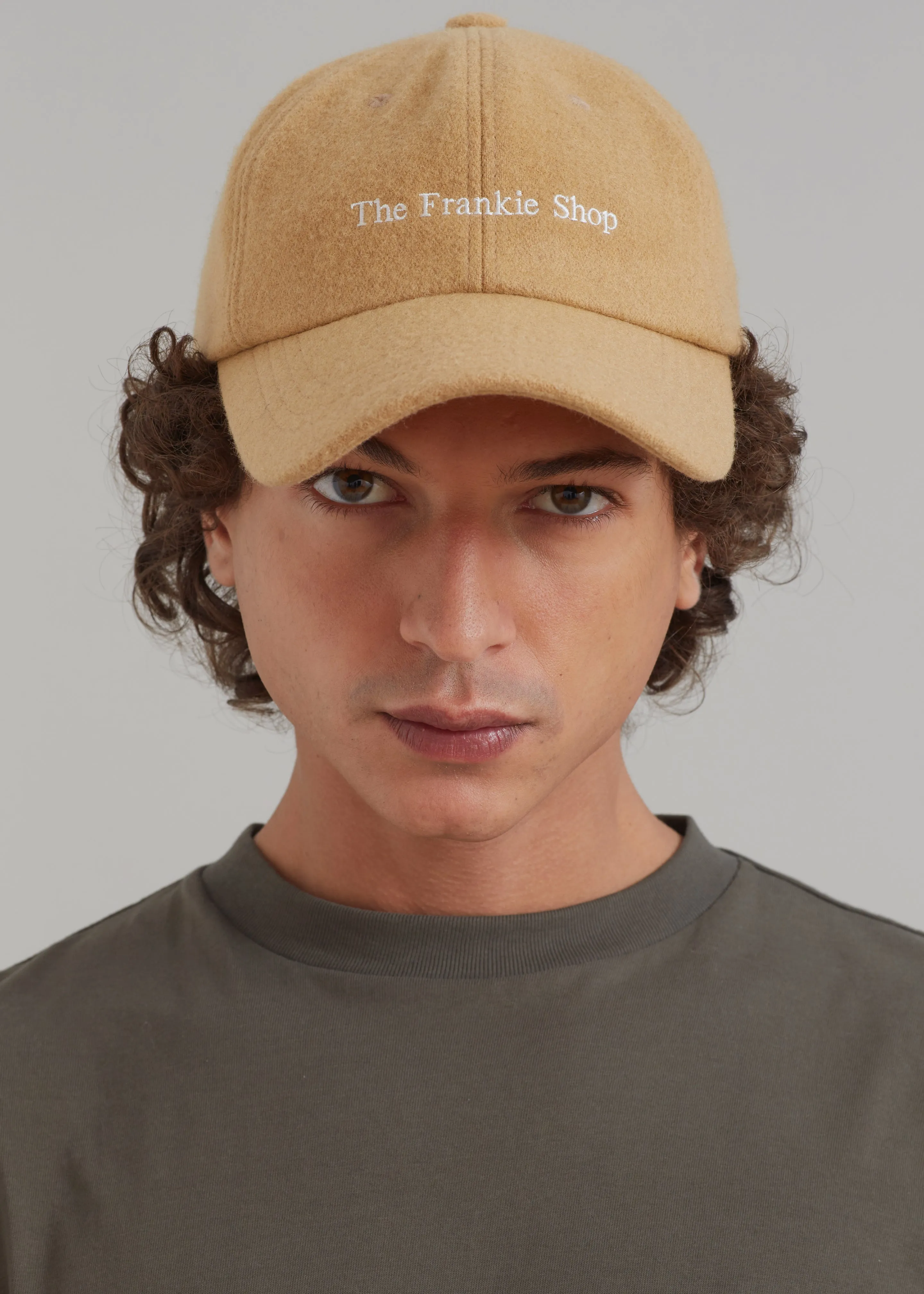 Frankie Wool Baseball Cap - Caramel