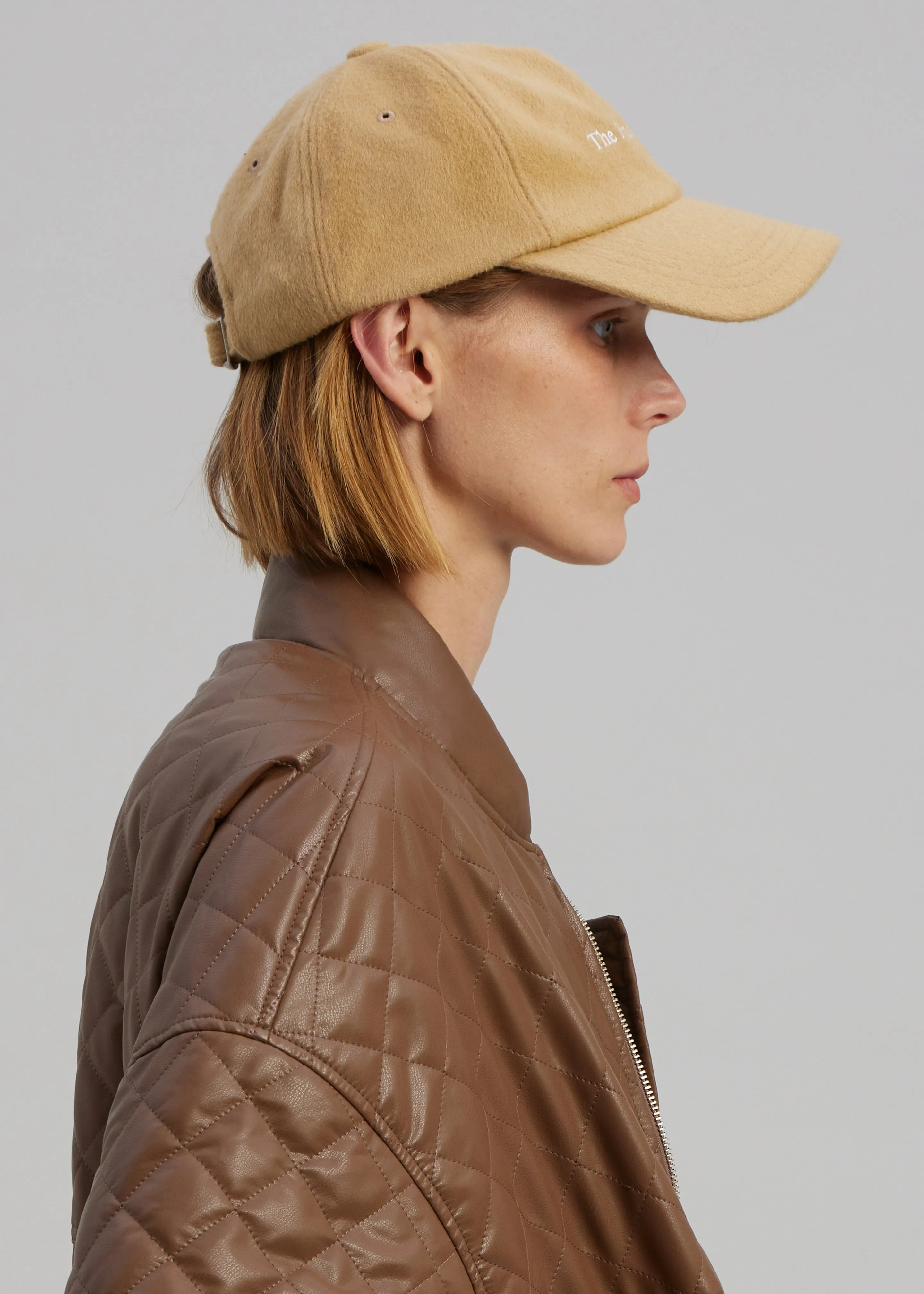 Frankie Wool Baseball Cap - Caramel