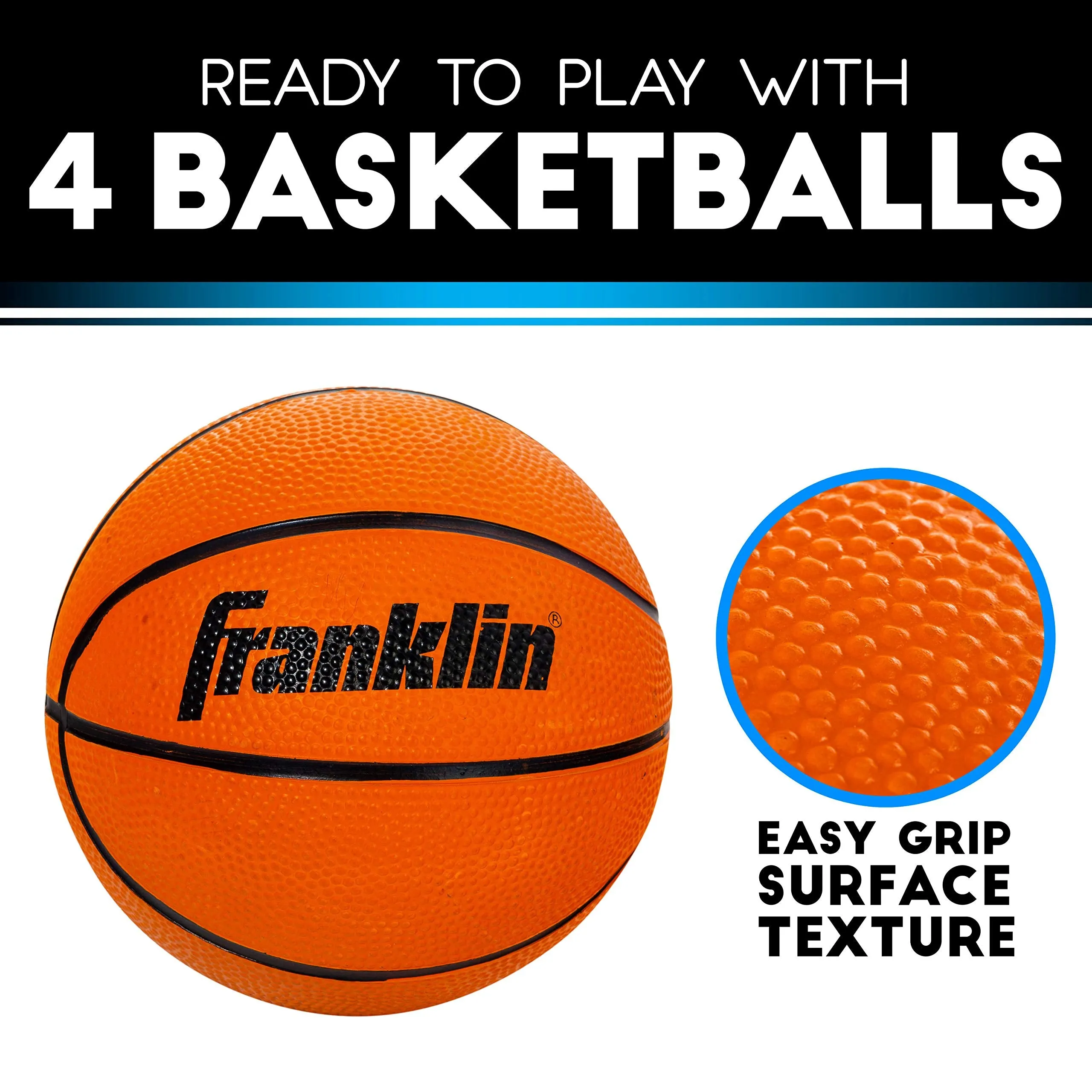 Franklin Sports Arcade Basketball Game - Dual Shot - Indoor Mini Basketball Hoop Shootout Game - (4) Mini Basketballs Included -