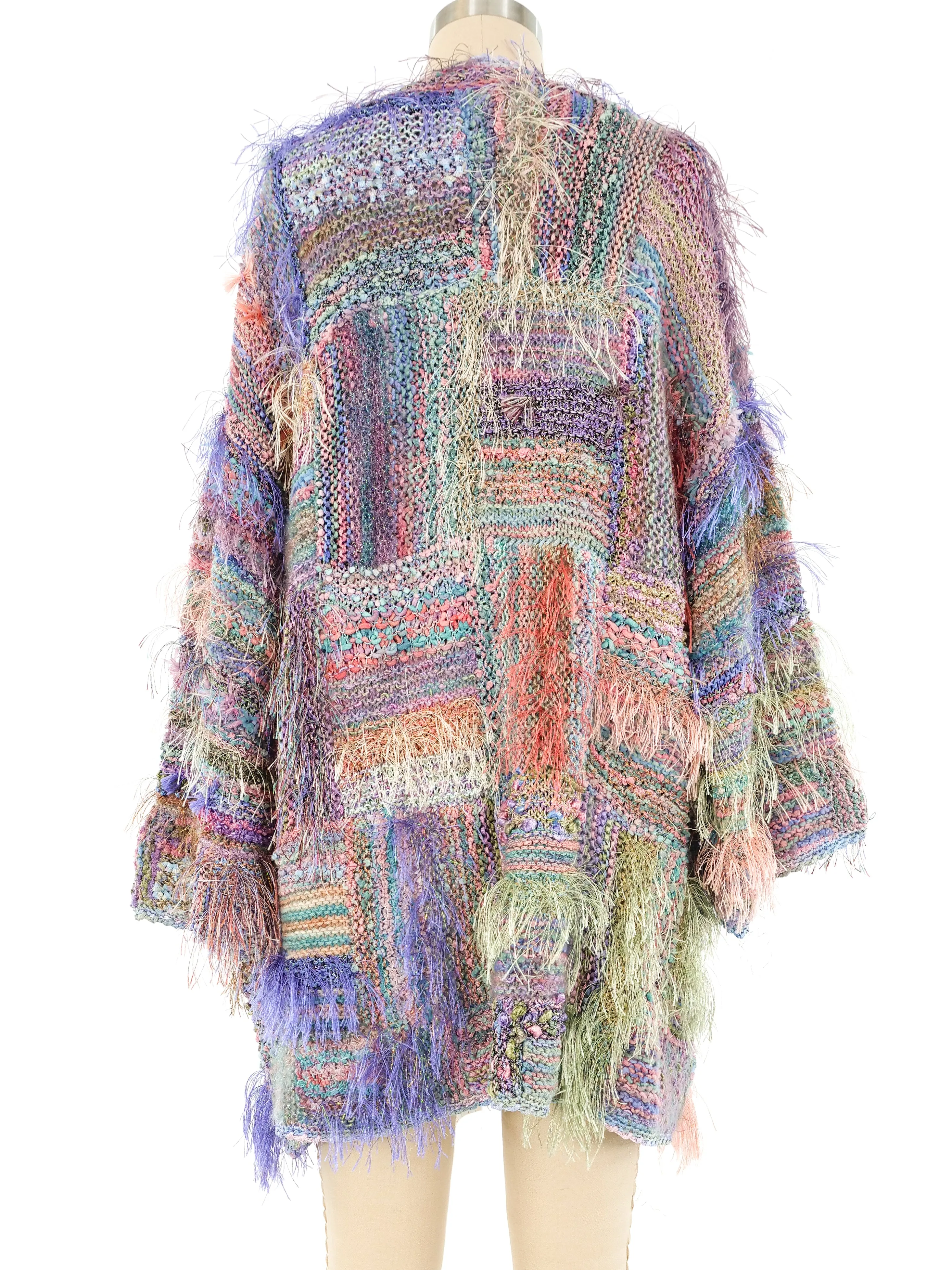 Fringe Knit Assemblage Cardigan