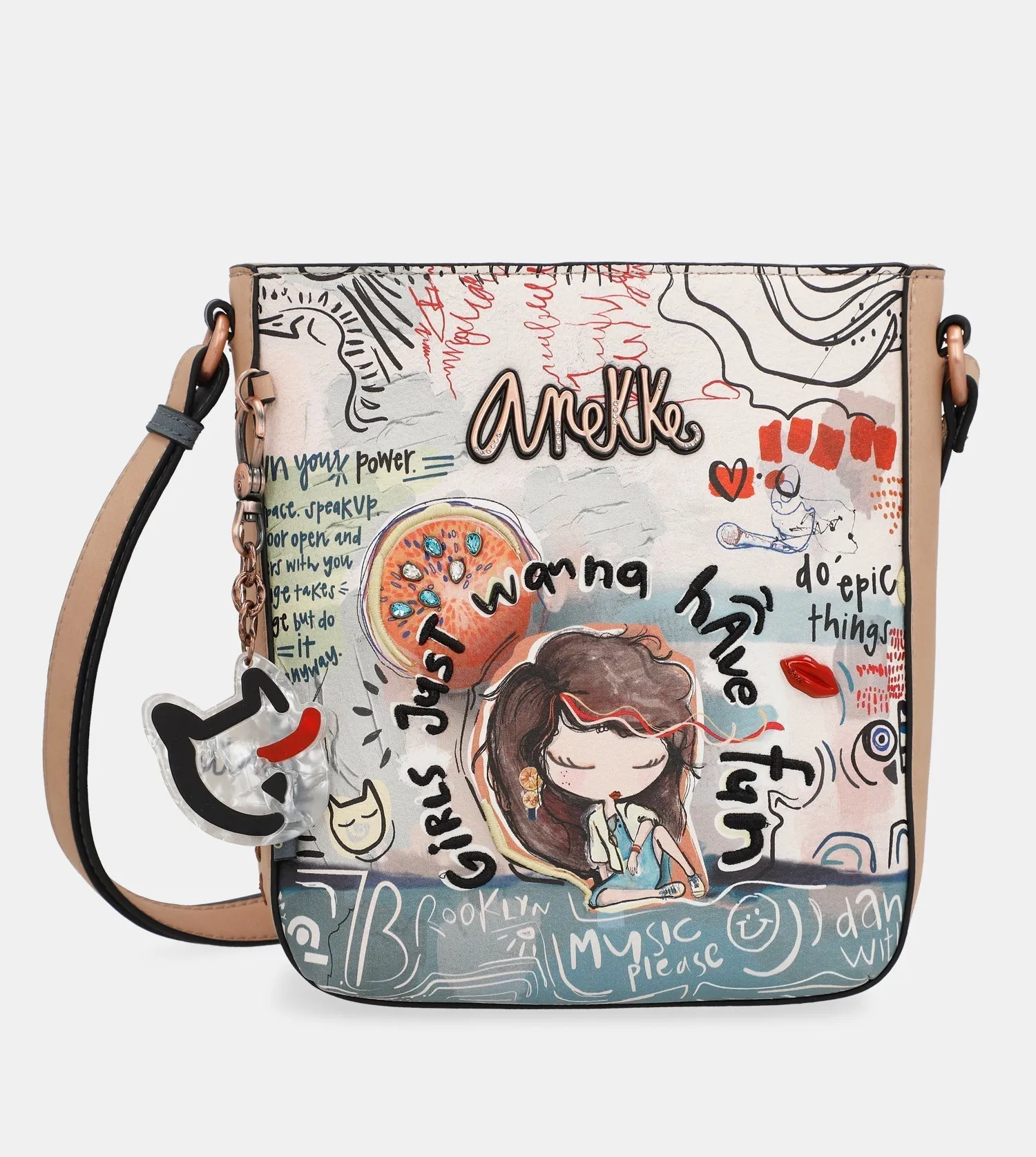 Fun & Music Printed Shoulder Bag