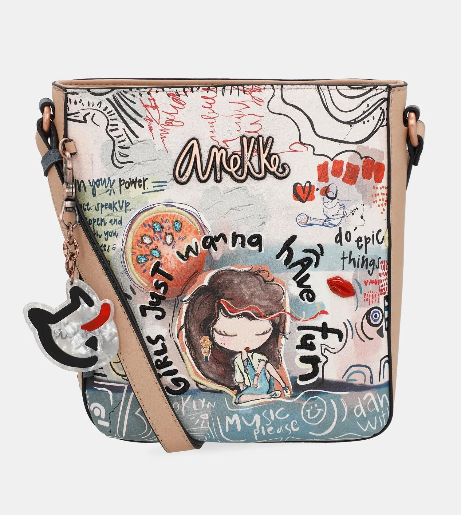 Fun & Music Printed Shoulder Bag