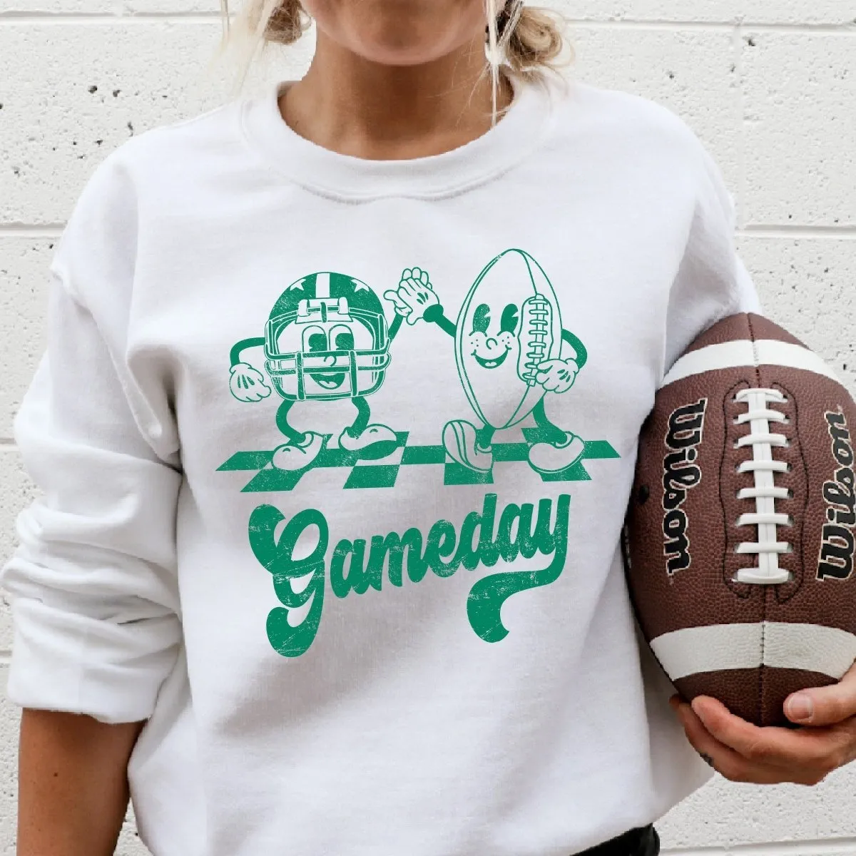 Gameday Football Green Wholesale Sweatshirt - Quick Shipping