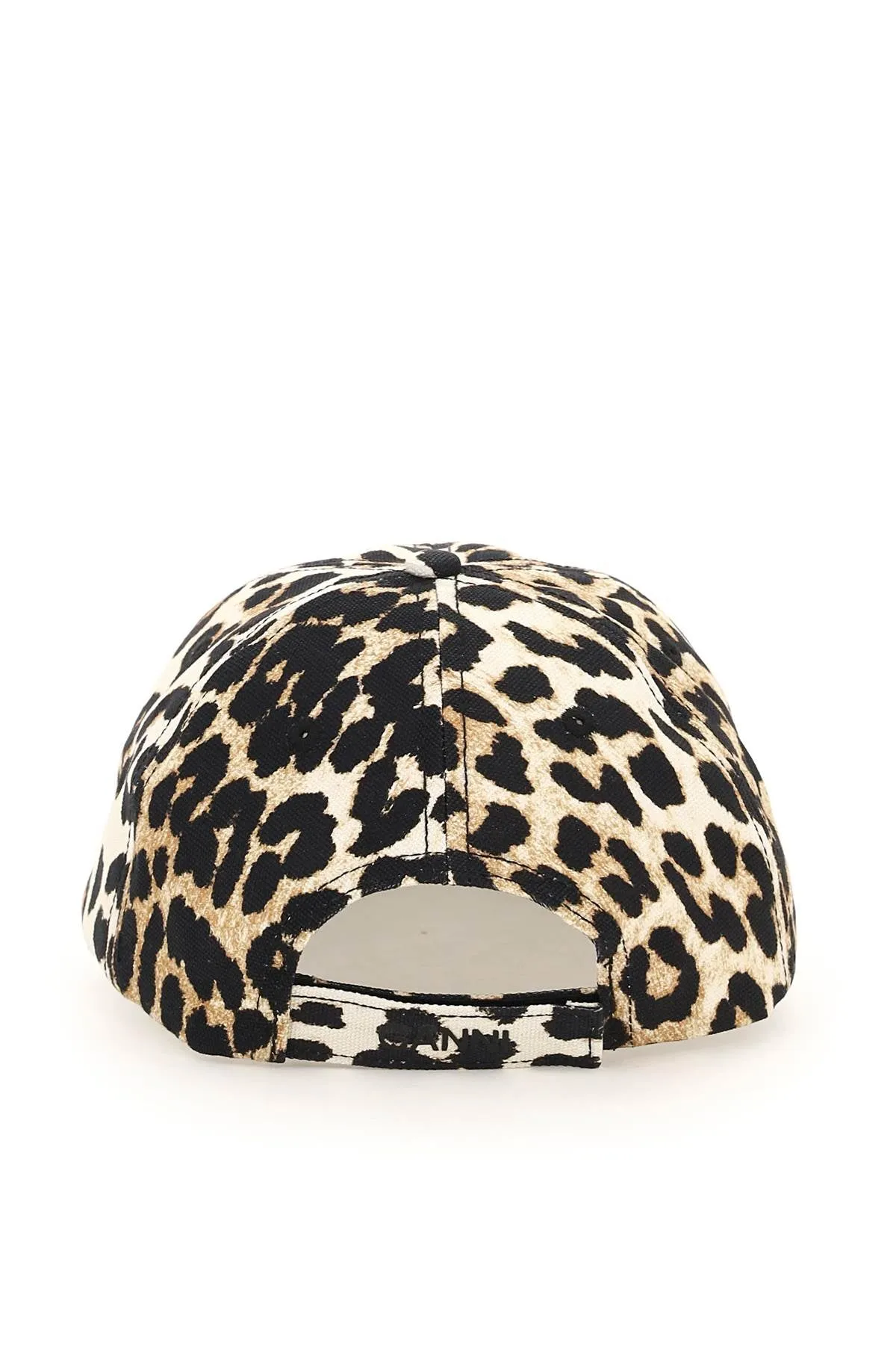 Ganni Leopard Print Baseball Cap