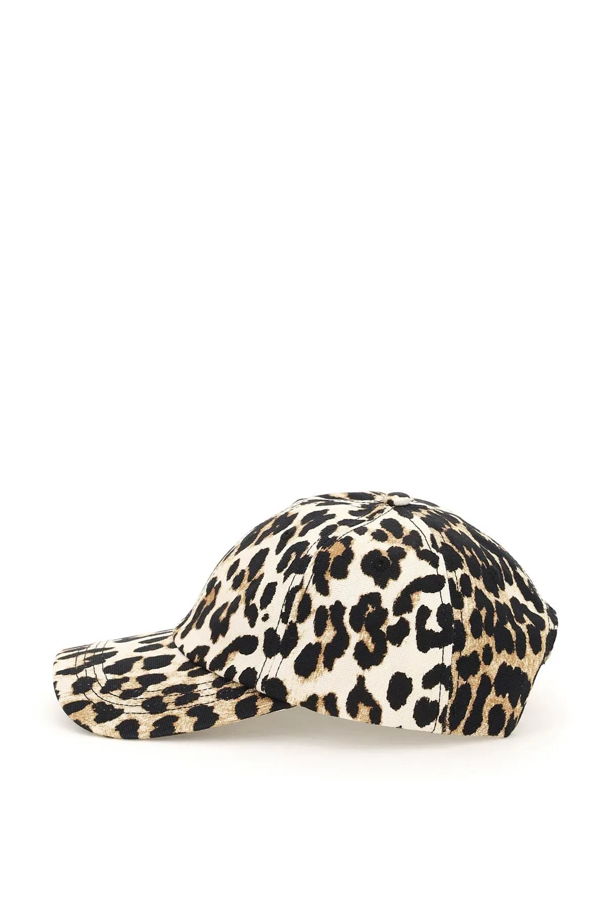 Ganni Leopard Print Baseball Cap