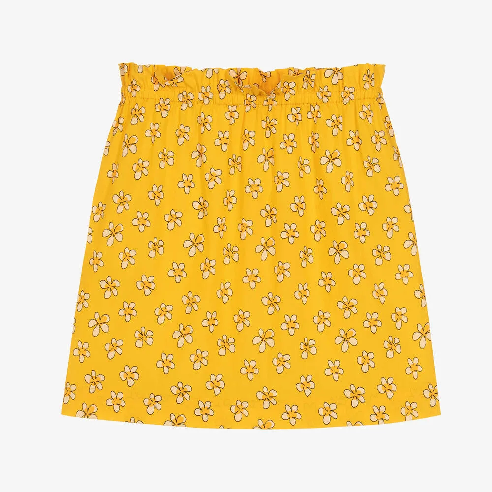 Girls Yellow Daisy Skirt 