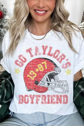 Go Taylors Boyfriend Football Oversized Tee