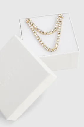 Gold Plated Tennis Necklace and Bracelet Gift Set