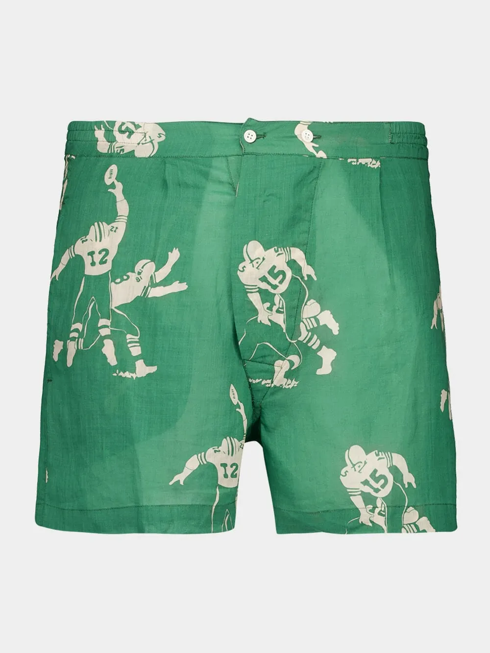 Green Football Silhouette Boxer