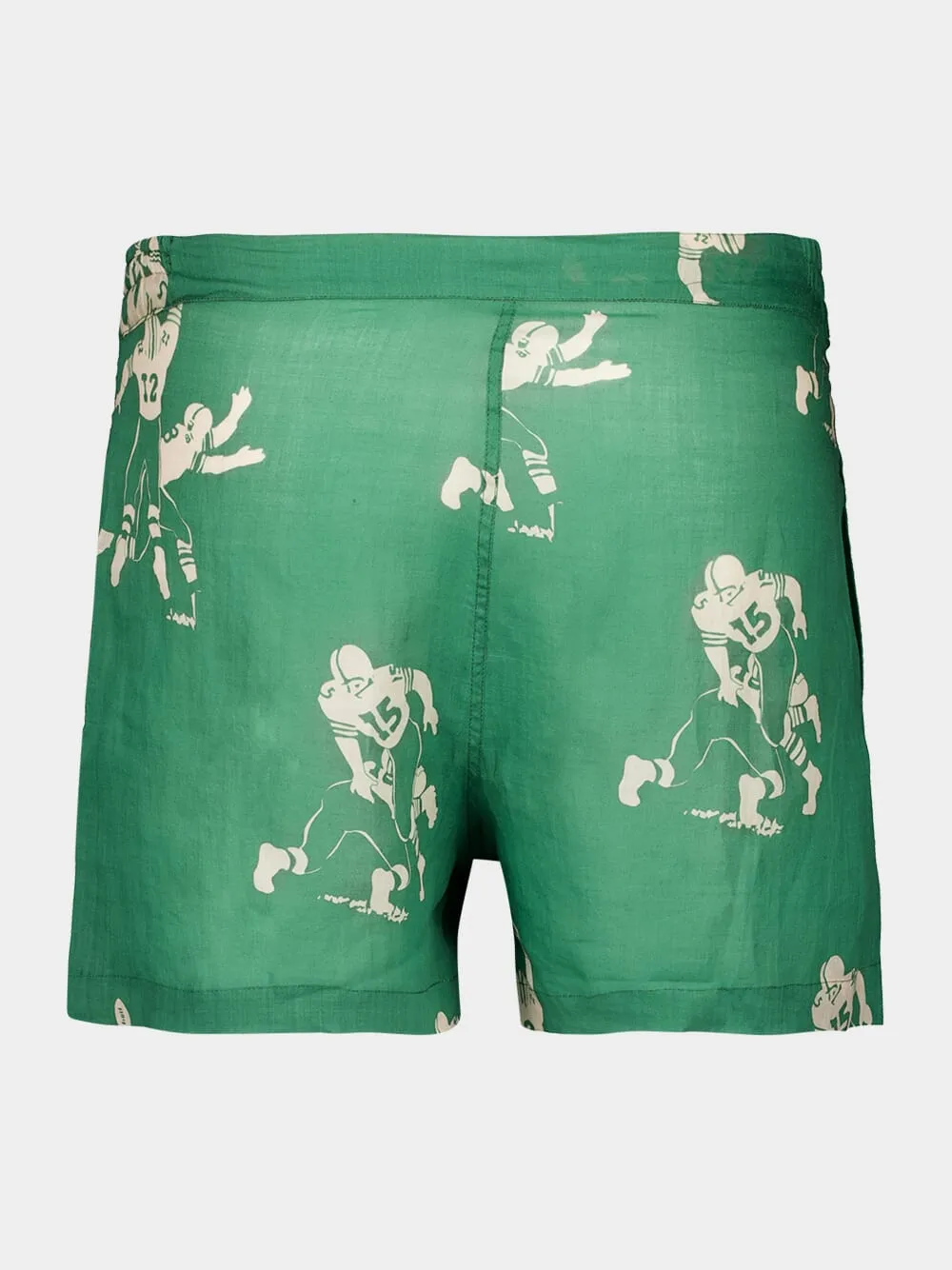 Green Football Silhouette Boxer