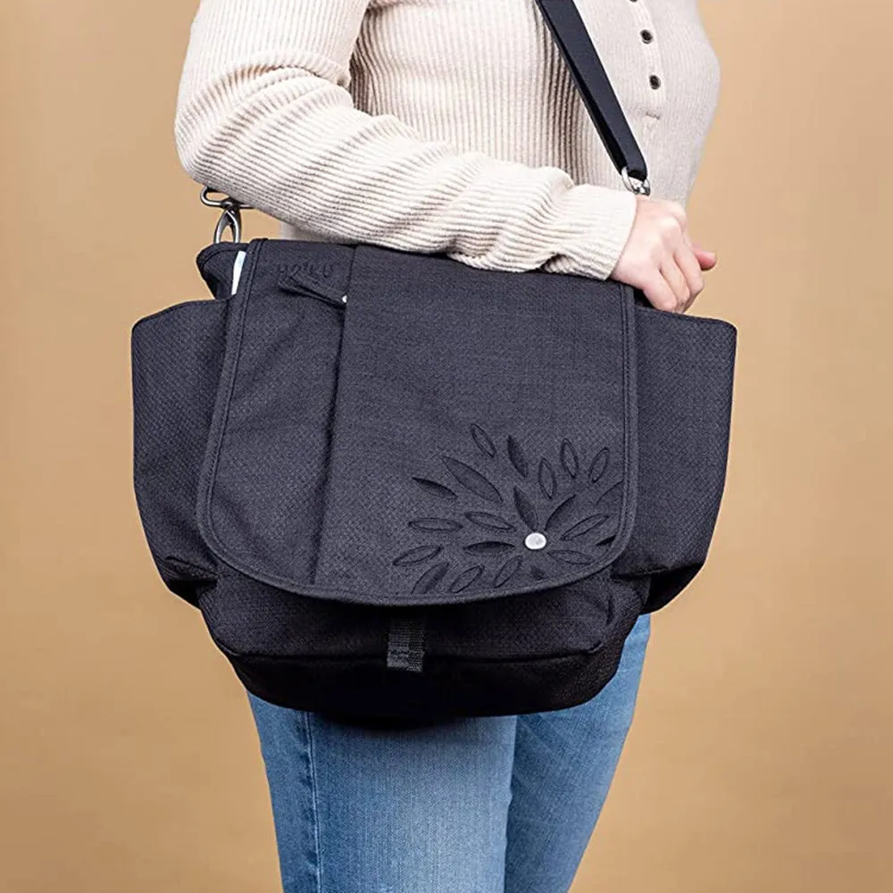 HAIKU TO GO 2 CROSSBODY BAG BLACK IN BLOOM