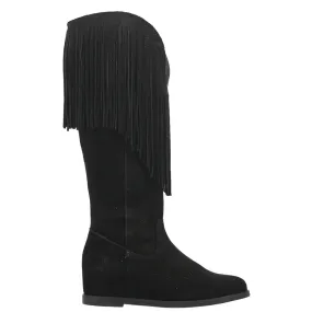 Hassie Fringe Round Toe Pull On Boots