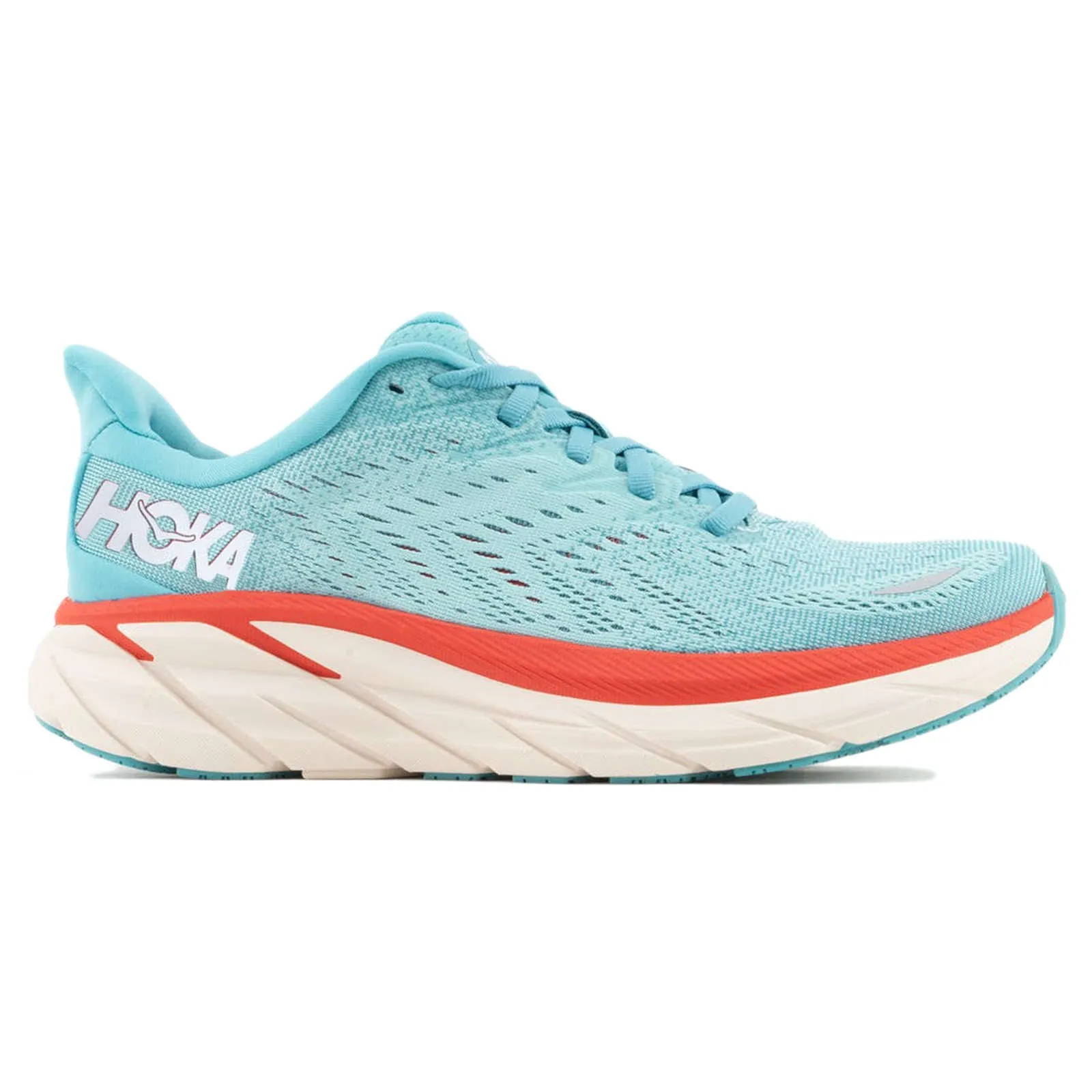 Hoka Women's Trainers Clifton 8 Lace-Up Low-Top Running Mesh - UK 5.5