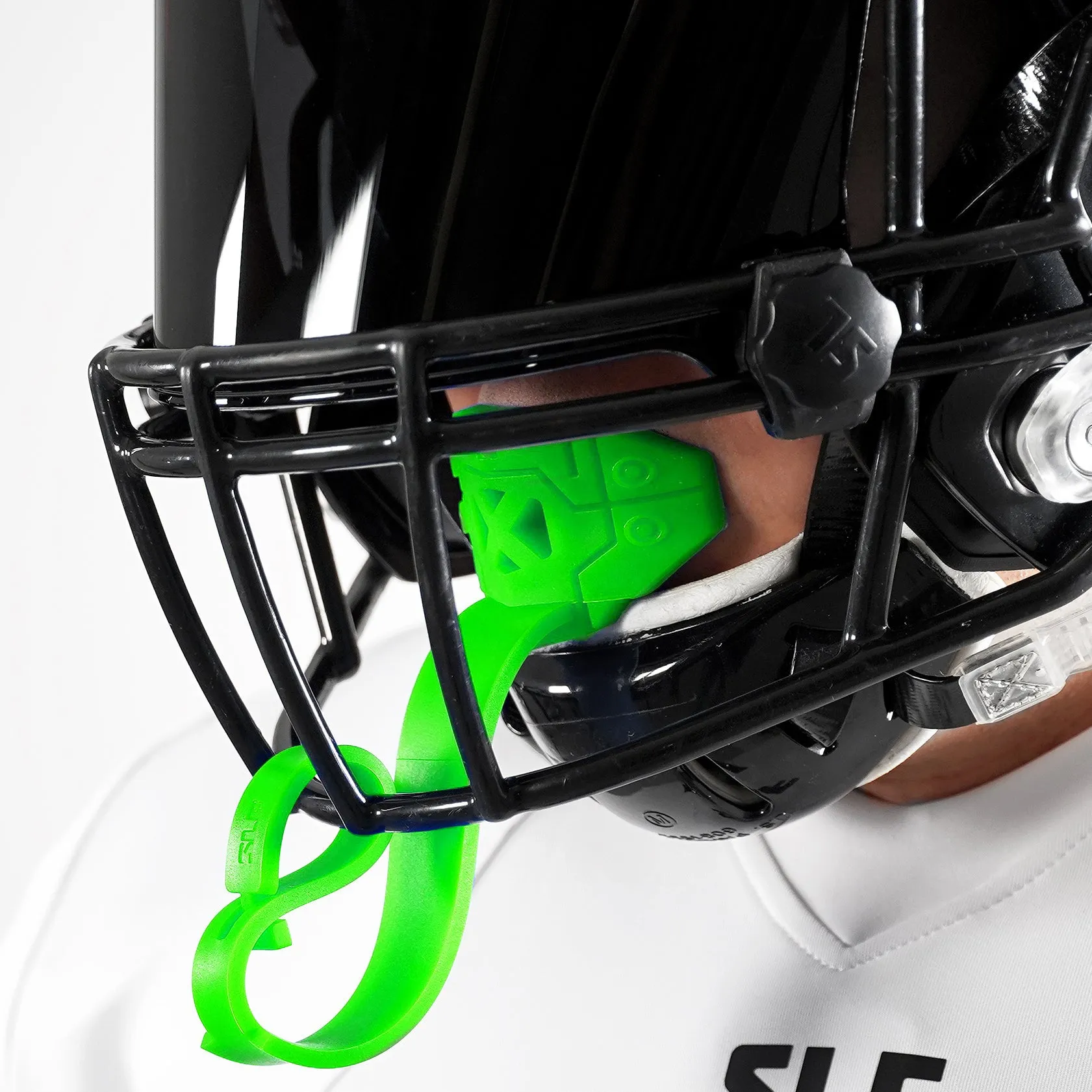 Hot Green X Football Mouthguard with Logo