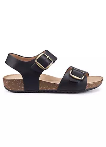 Hotter Black Tourist II Wide Women’s Sandals | Grattan