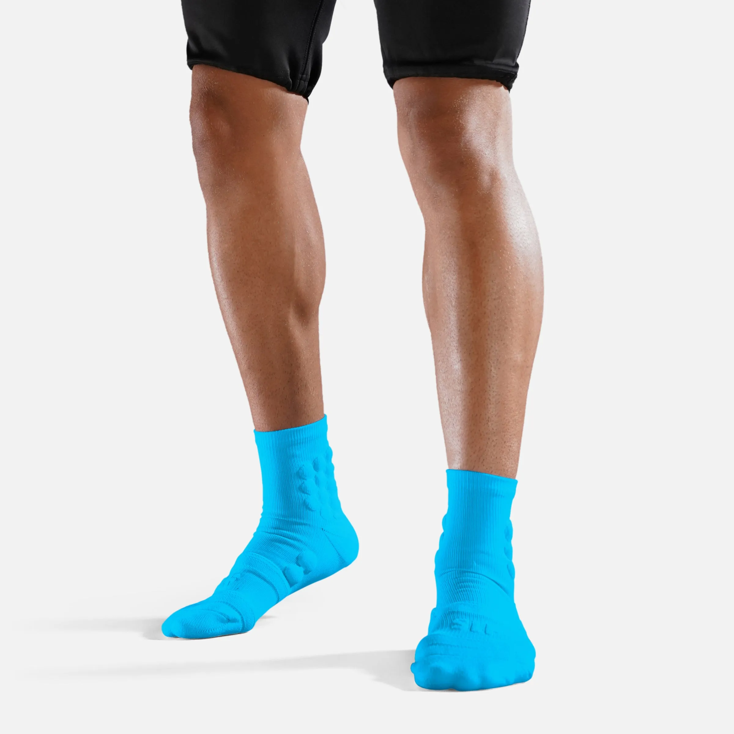 Hue Sky Blue Football Padded Short Socks