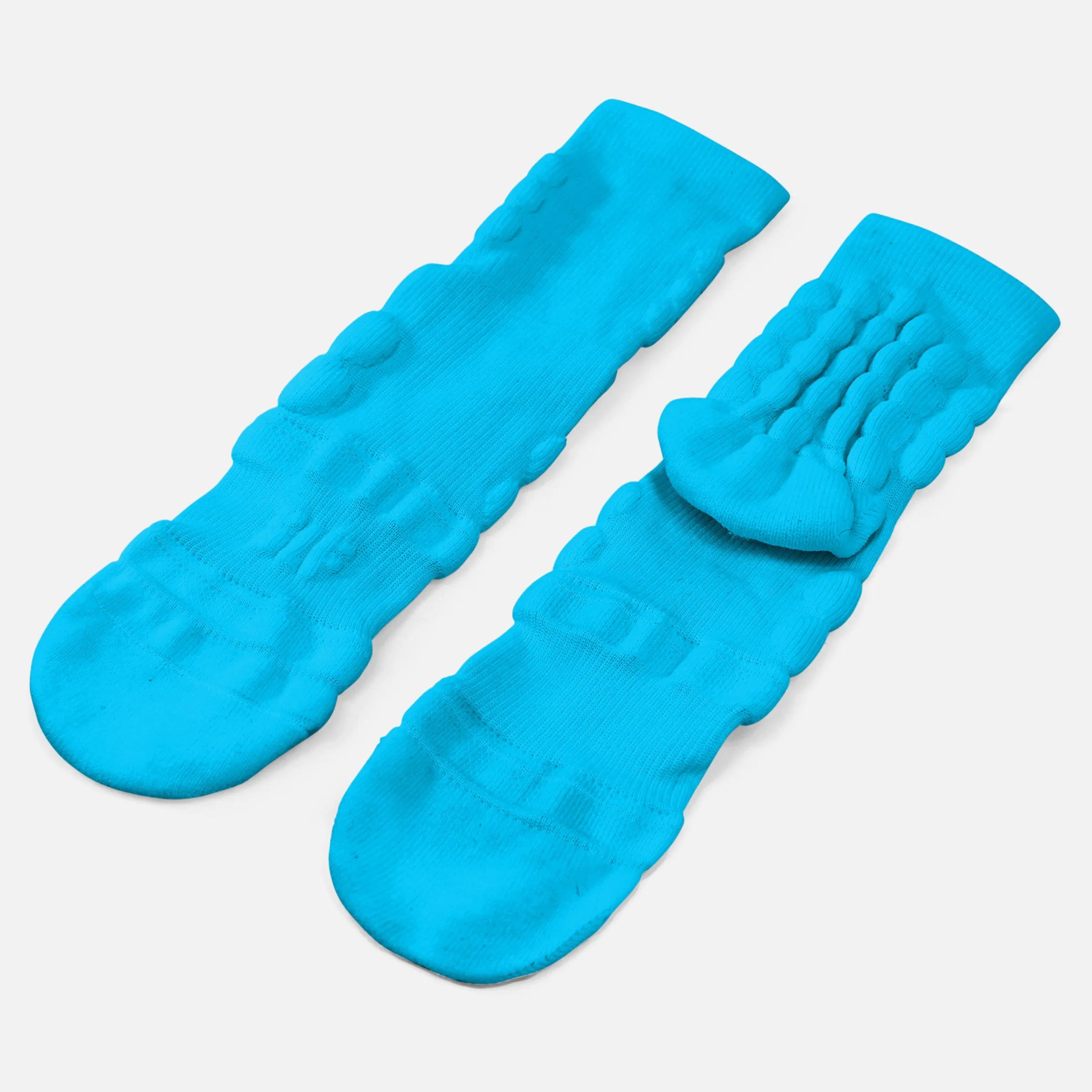 Hue Sky Blue Football Padded Short Socks