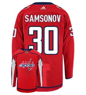 Ilya Samsonov Washington Capitals Adidas Authentic Home NHL Hockey Jersey     