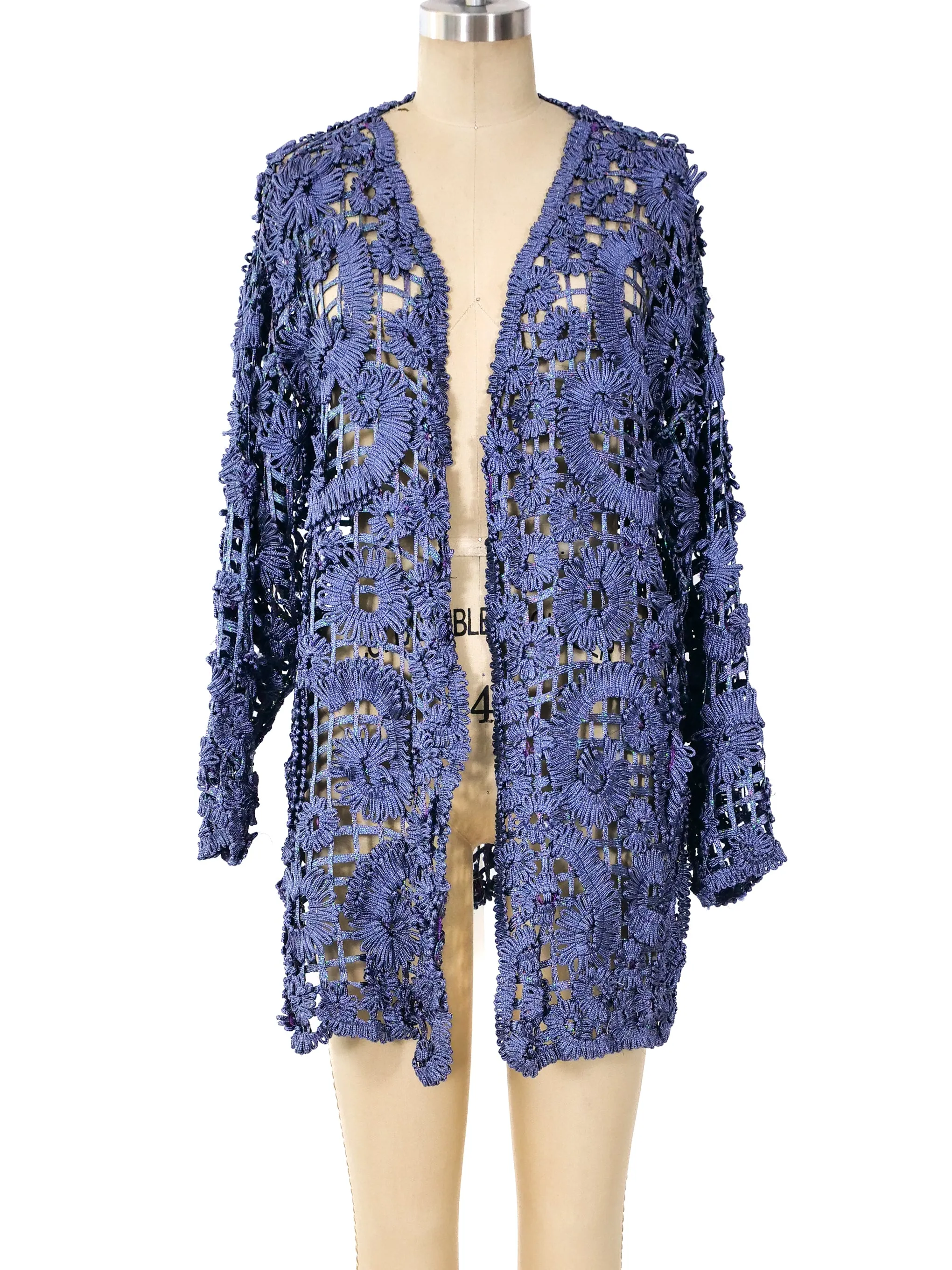 Indigo Crochet Cardigan