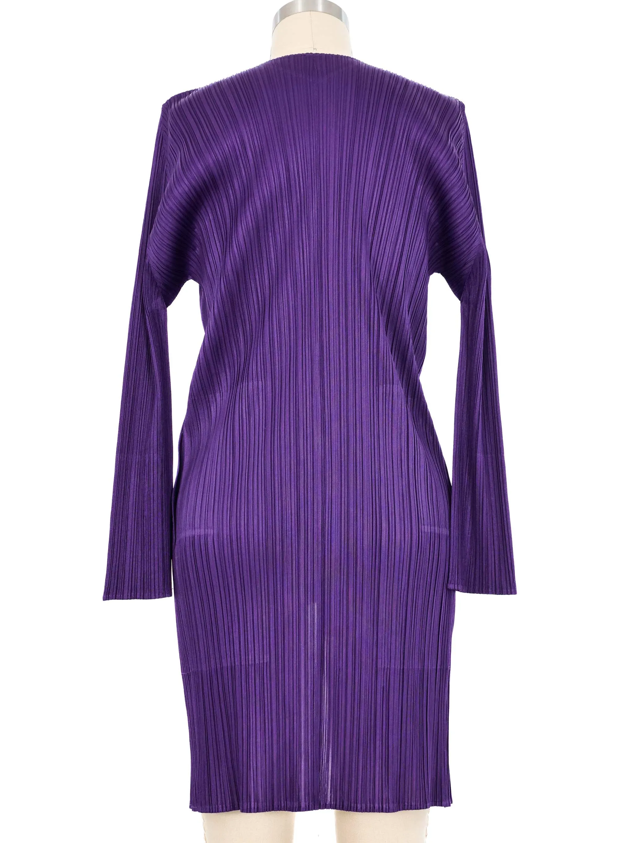 Issey Miyake Pleats Please Purple Cardigan