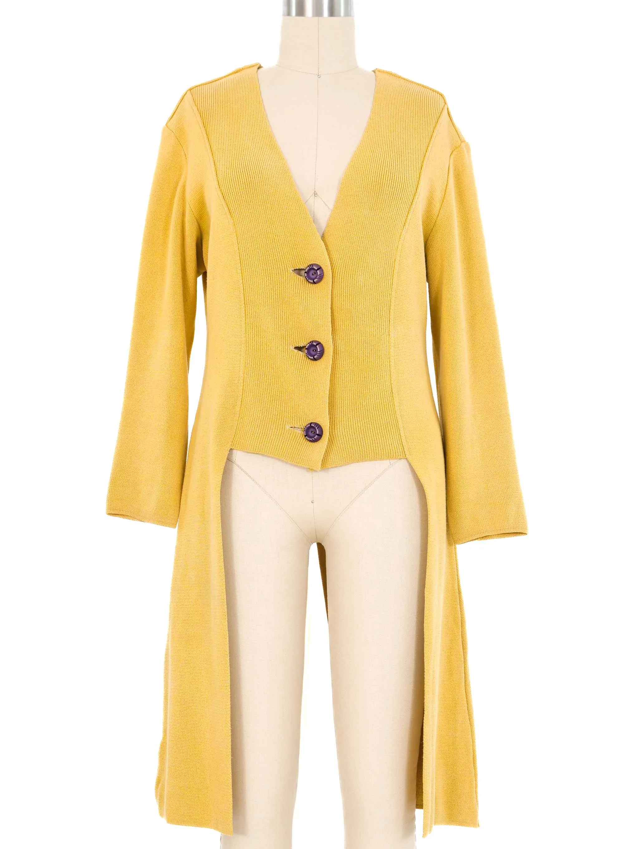 Issey Miyake Yellow Tails Cardigan Sweater