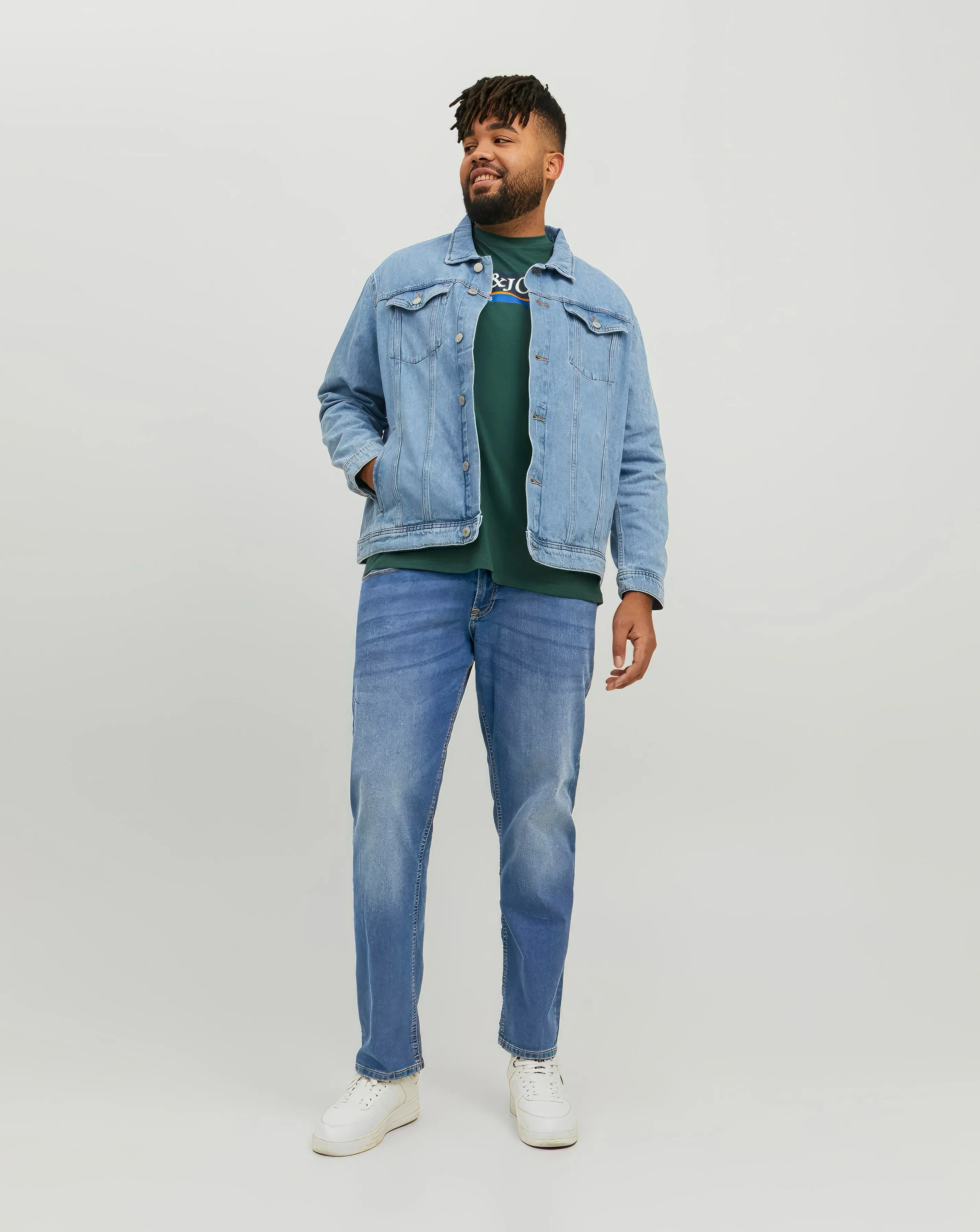 Jack & Jones Slim Tapered Fit Glenn Jeans In Light Blue