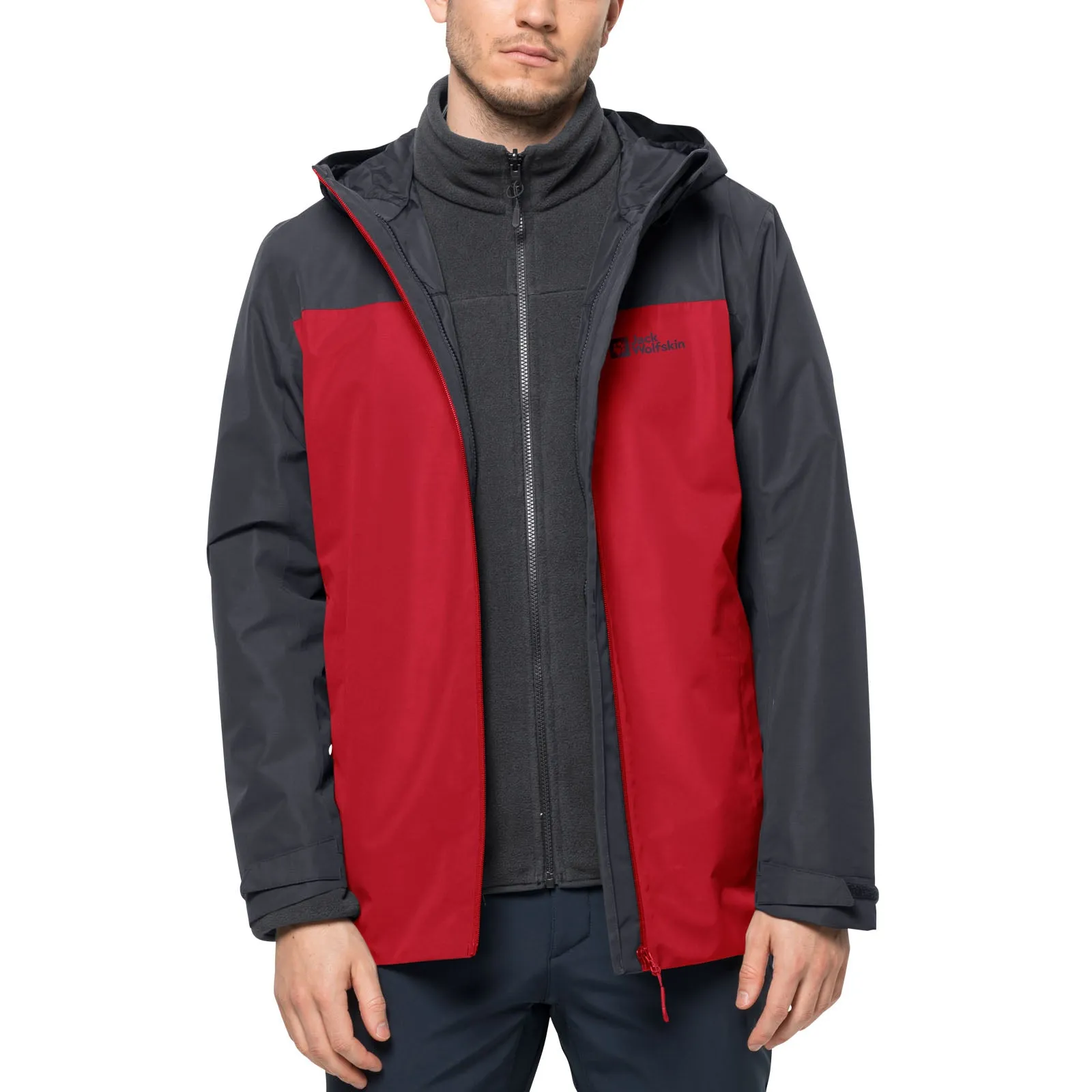 Jack Wolfskin Mens Taubenburg 3in1 Waterproof Insulated Jacket