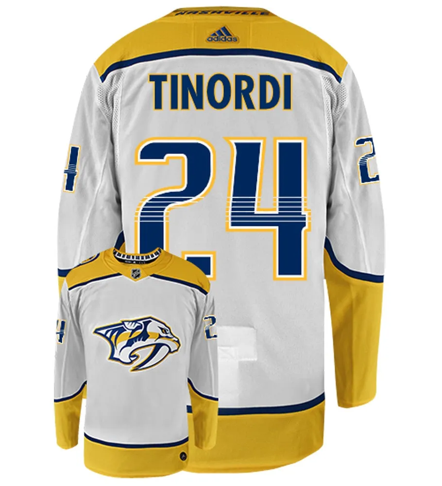 Jarred Tinordi Nashville Predators Adidas Authentic Away NHL Hockey Jersey     