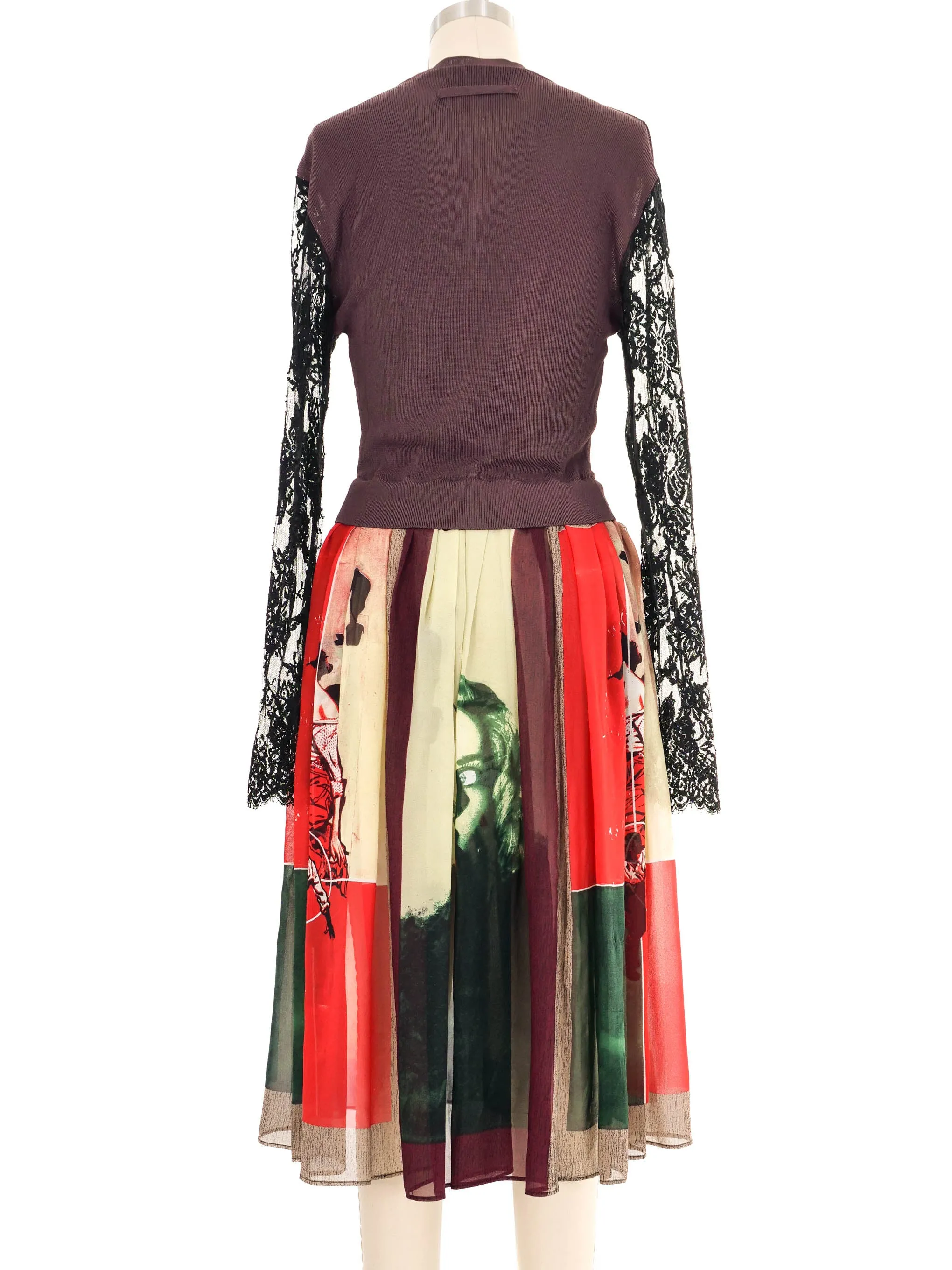 Jean Paul Gaultier Mixed Cardigan Dress