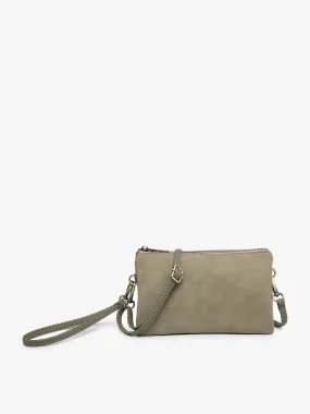 Jen & Co. Riley Suede Crossbody Bag - Olive