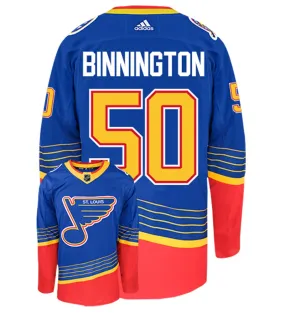 Jordan Binnington St Louis Blues Adidas Authentic Retro NHL Hockey Jersey     