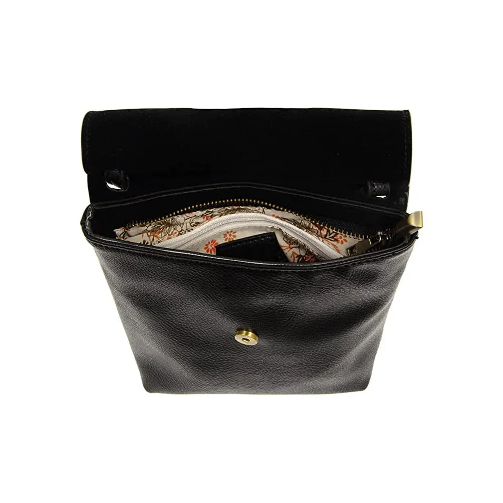 JOY SUSAN AIMEE FRONT FLAP CROSSBODY BAG BLACK