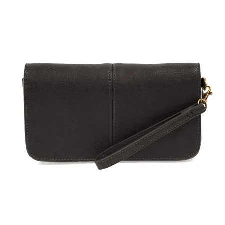 JOY SUSAN MIA MULTI POCKET CROSSBODY CLUTCH BLACK