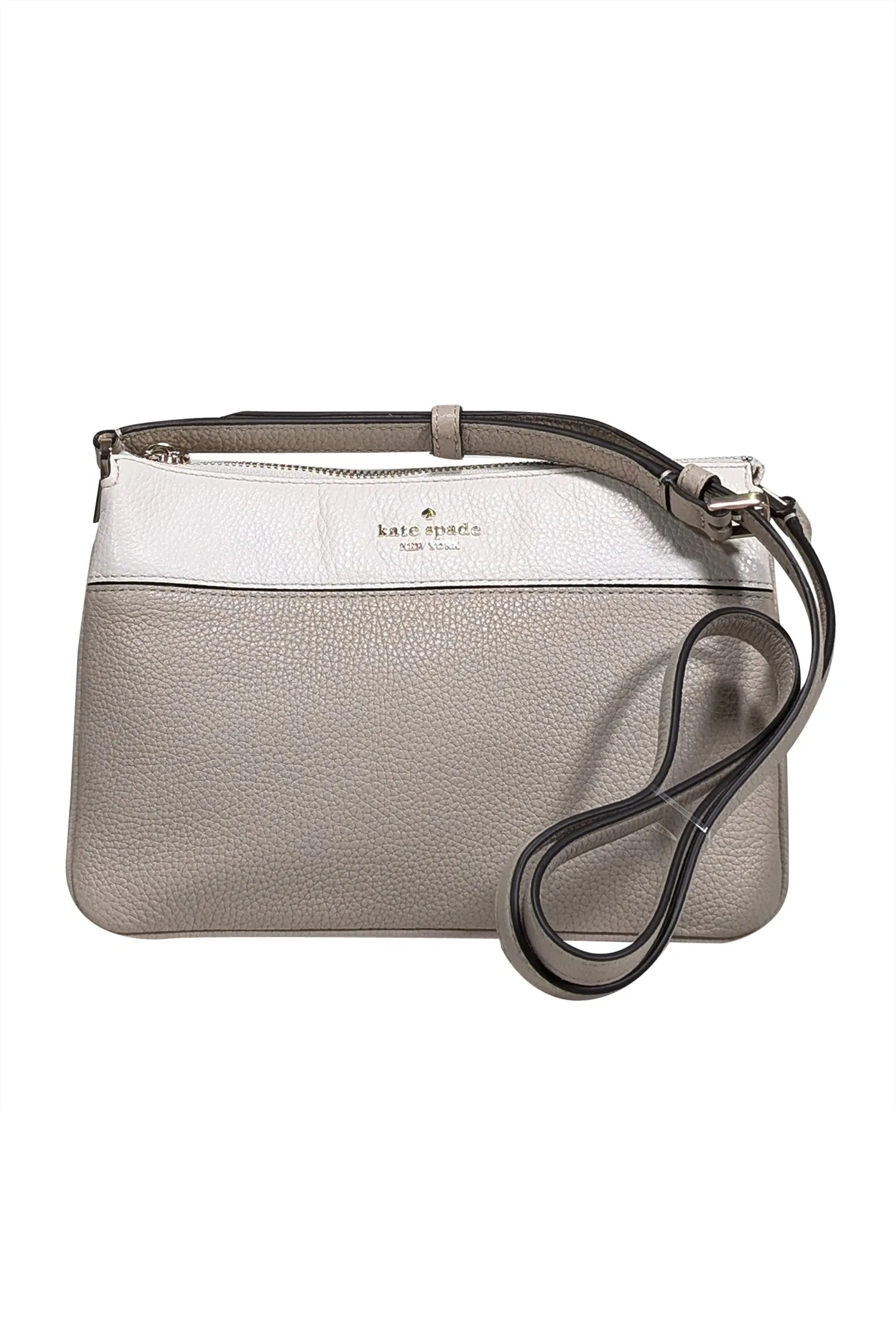 Kate spade - Beige & Cream Pebbled Leather Crossbody Bag