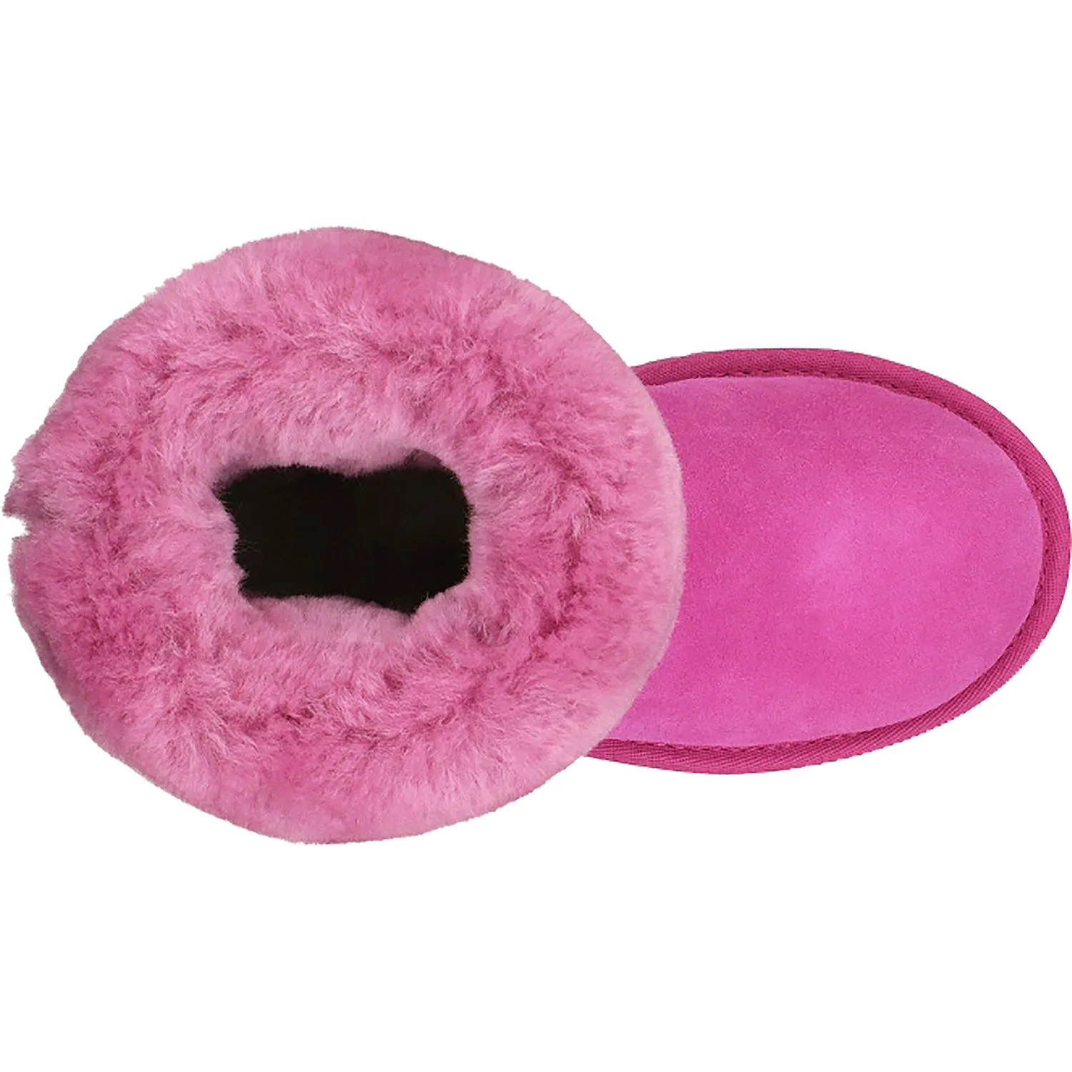 Kids' UGG Classic Embroidery Raspberry Sheepskin