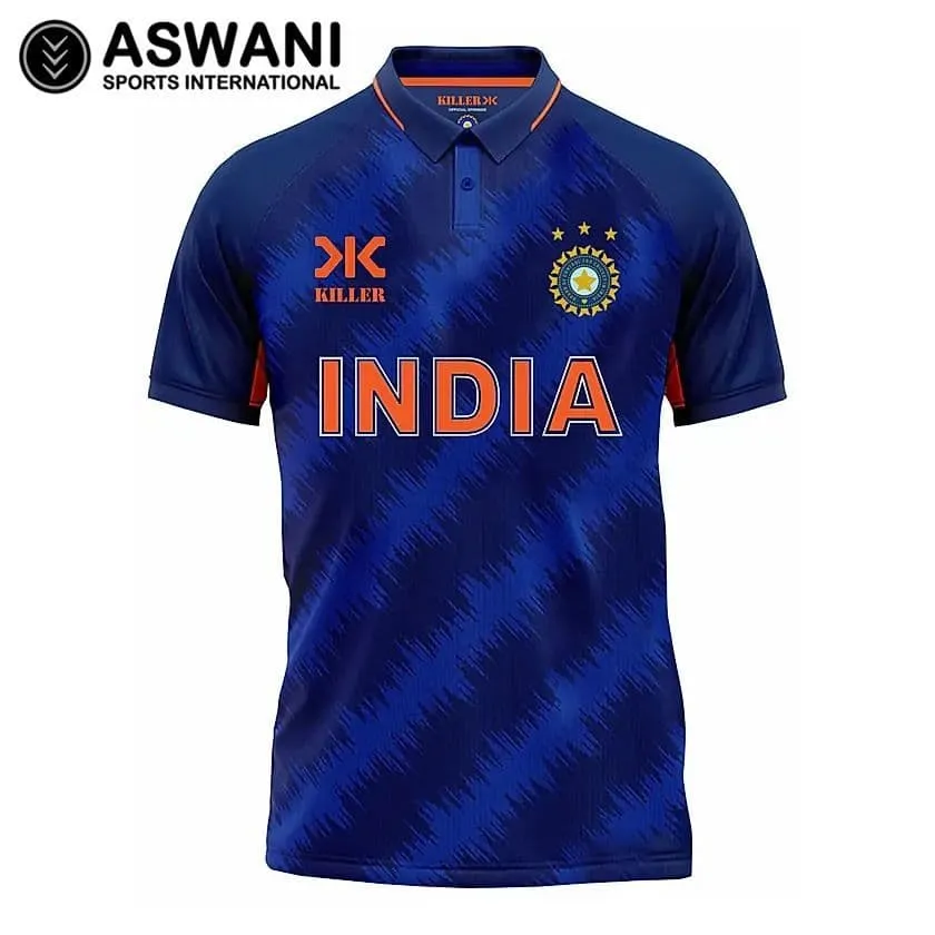 Killer India Cricket ODI Match Jersey / Shirt, Replica Edition 2023