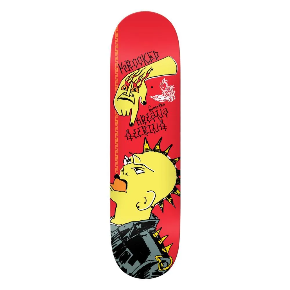 Krooked Skateboard Deck Geering Punx Mni Series Red 8.5