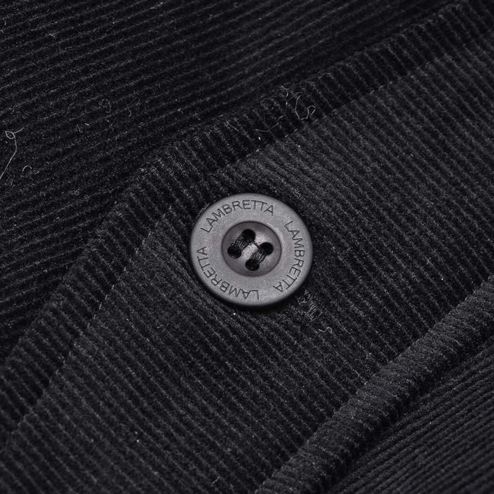 Lambretta Mens Corduroy Harrington Bomber Jacket - Black