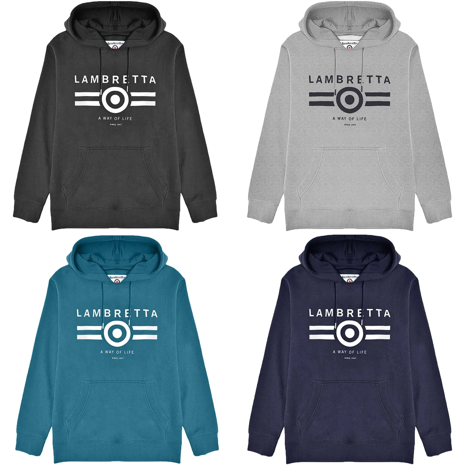 Lambretta Mens Logo Graphic Hoodie