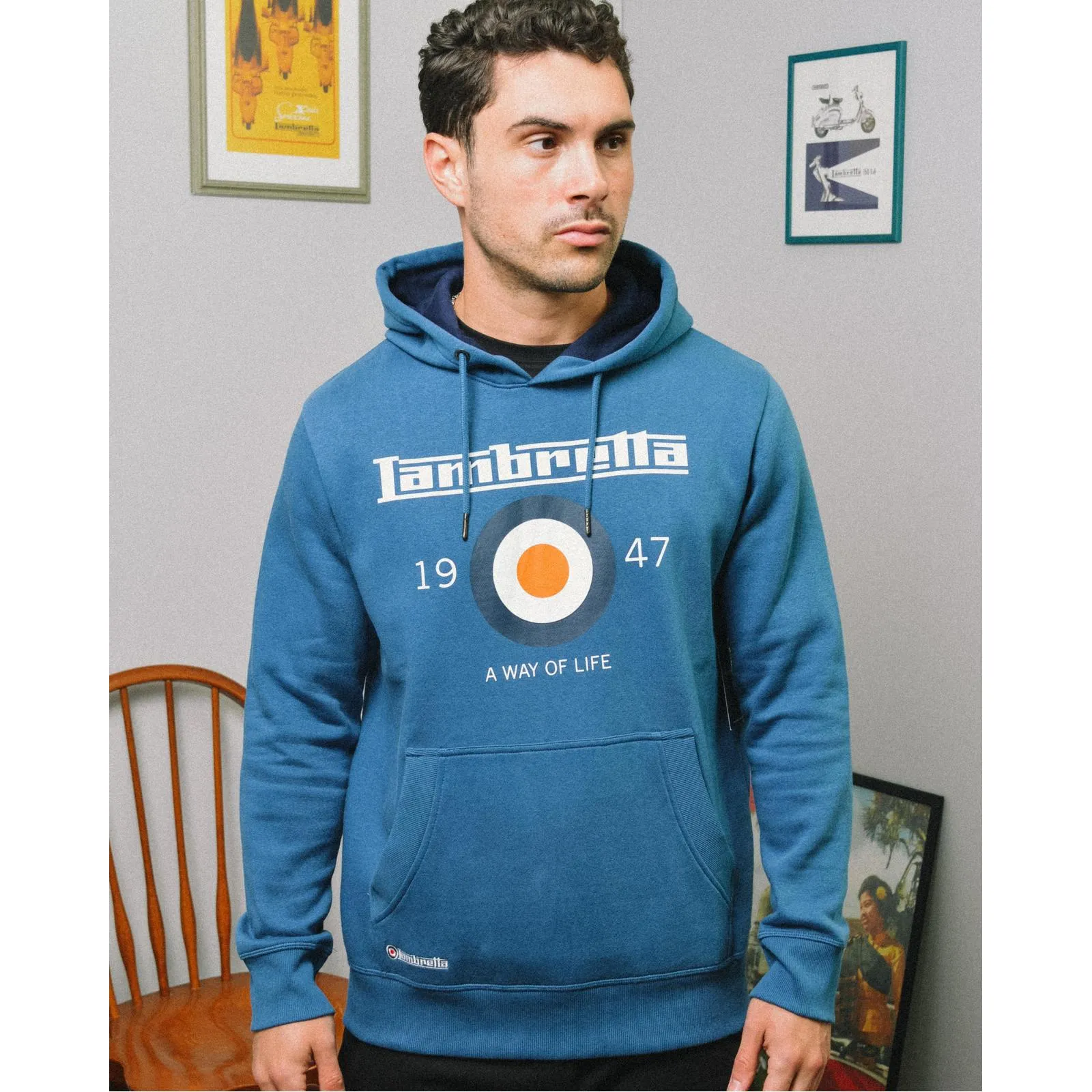 Lambretta Mens Target Pullover Hoodie