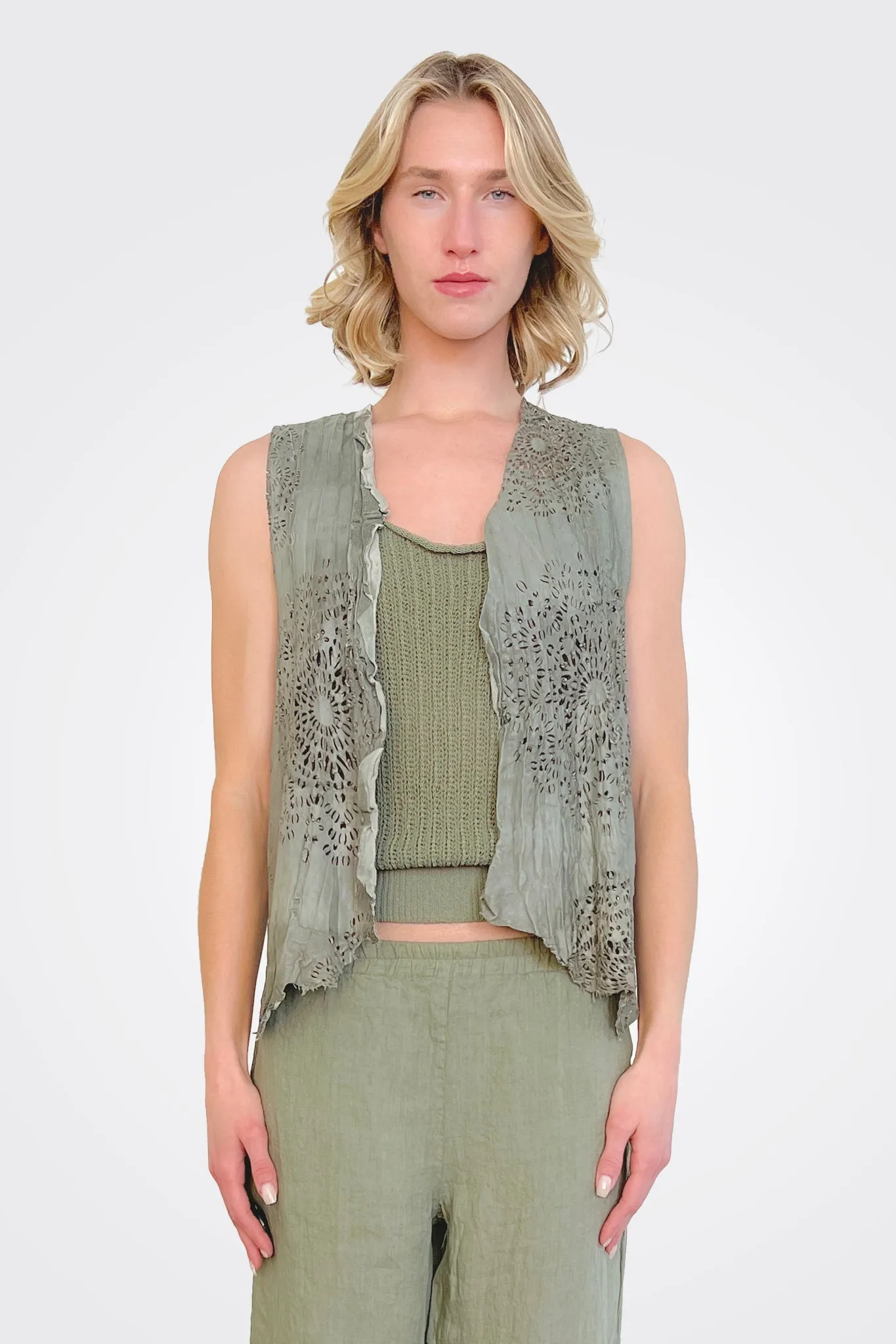 Lasercut Vest - Green