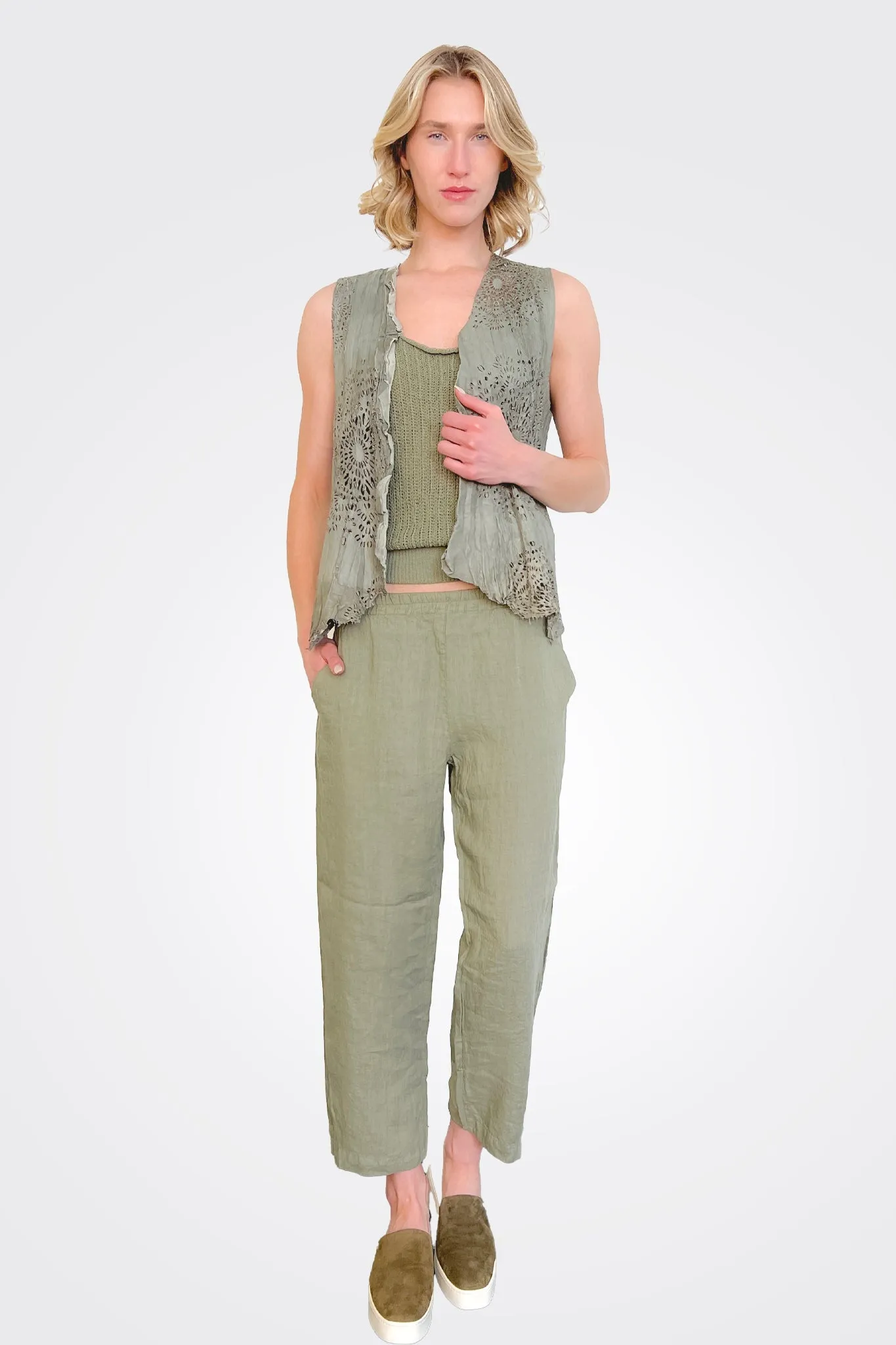 Lasercut Vest - Green